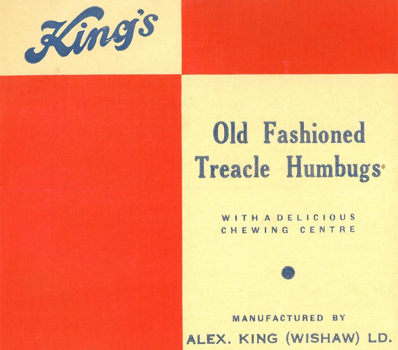 Advert for King's of Wishaw, Treacle Humbugs.