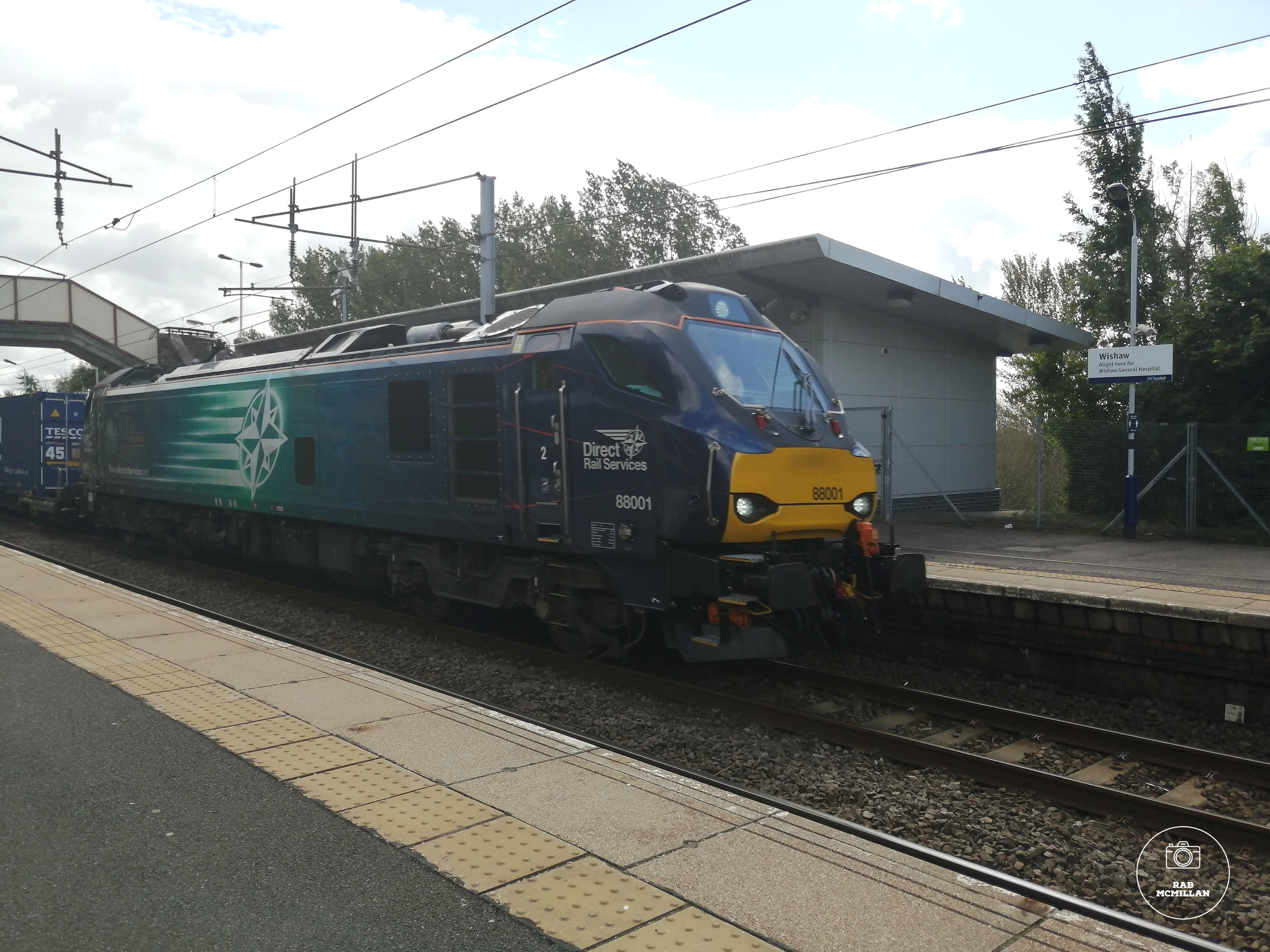 Direct Rail Services, Tesco train, Wishaw Station, 2020.