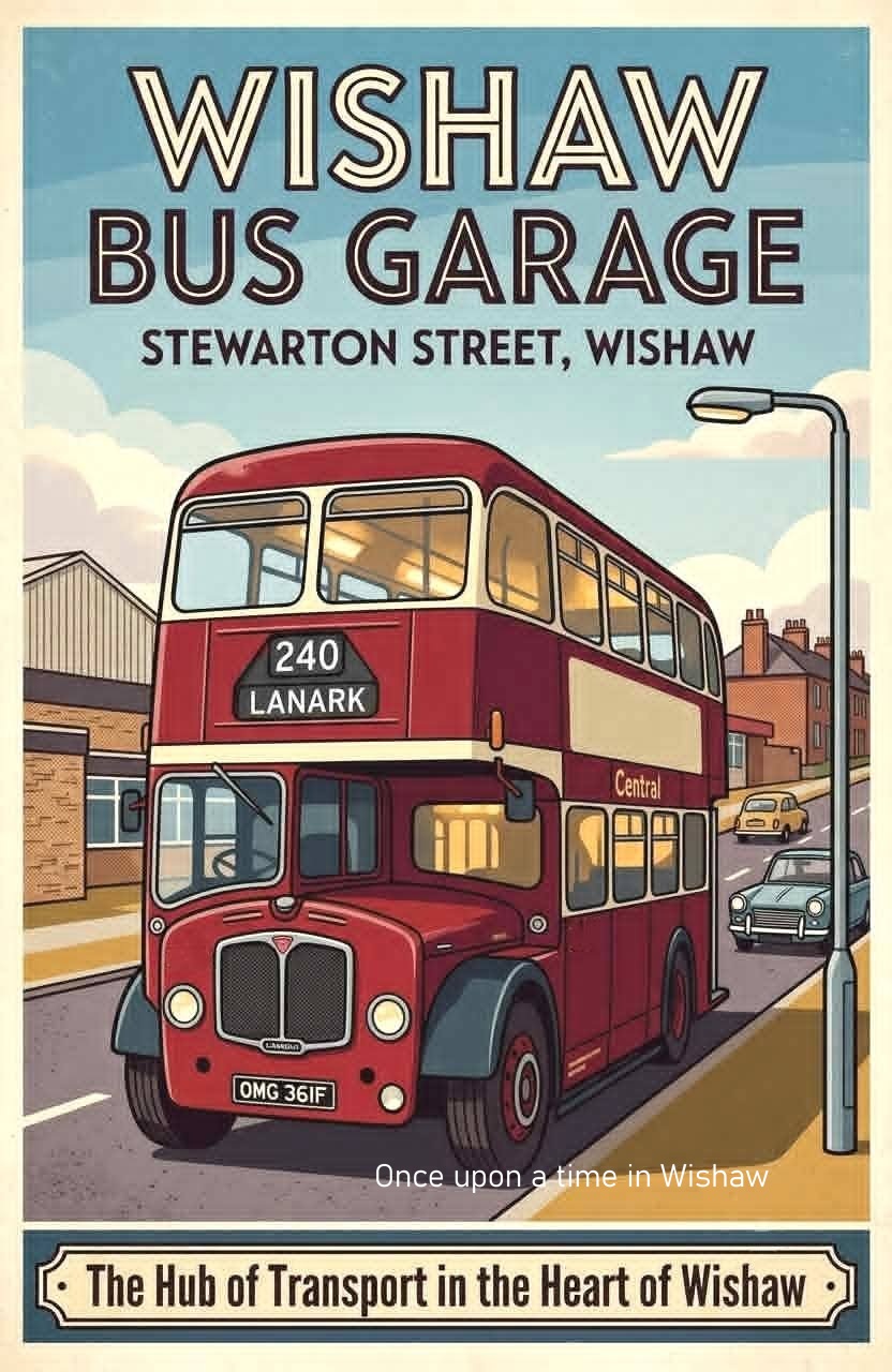 Poster I made of Wishaw Bus Garage.