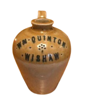 Stoneware Jug, William Quinton owned the Commercial Hotel, Wishaw, late 1800's/early 1900's.