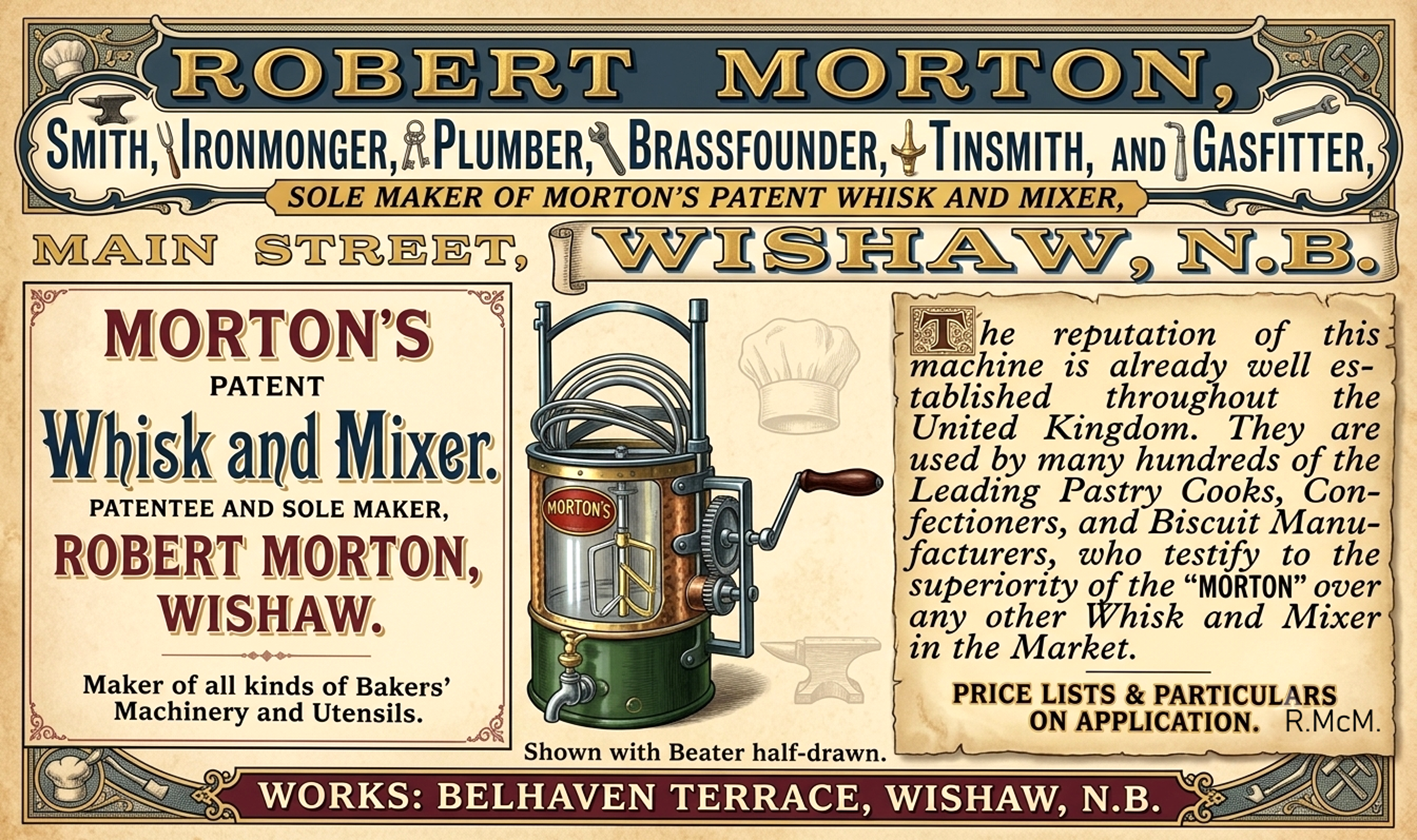 Robert Morton, Whisk and Mixer Manufacturer, Wishaw.