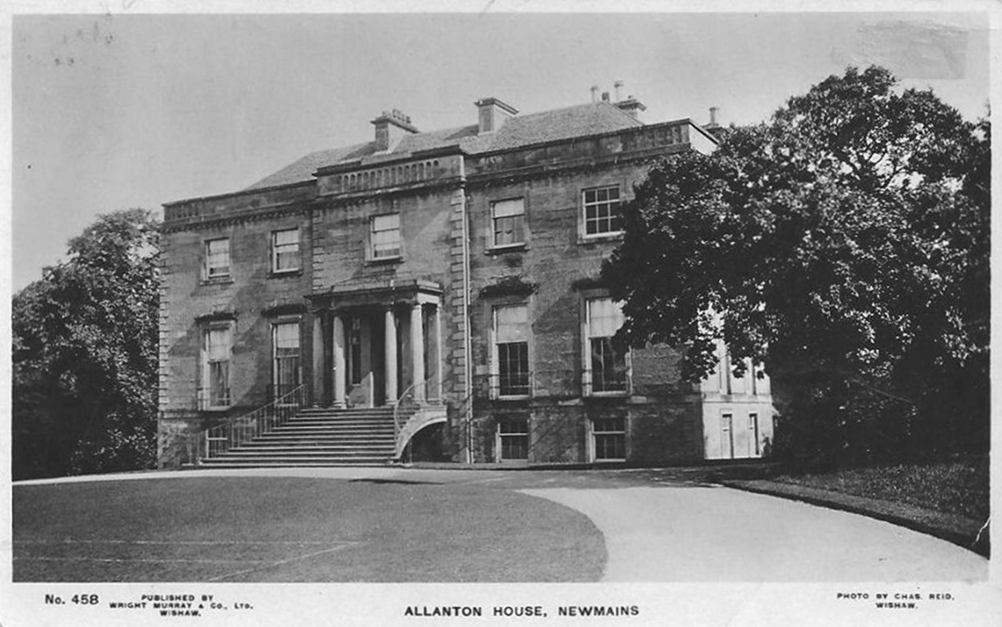 Allanton House, photo by Charles Reid of Wishaw, early 1900's.