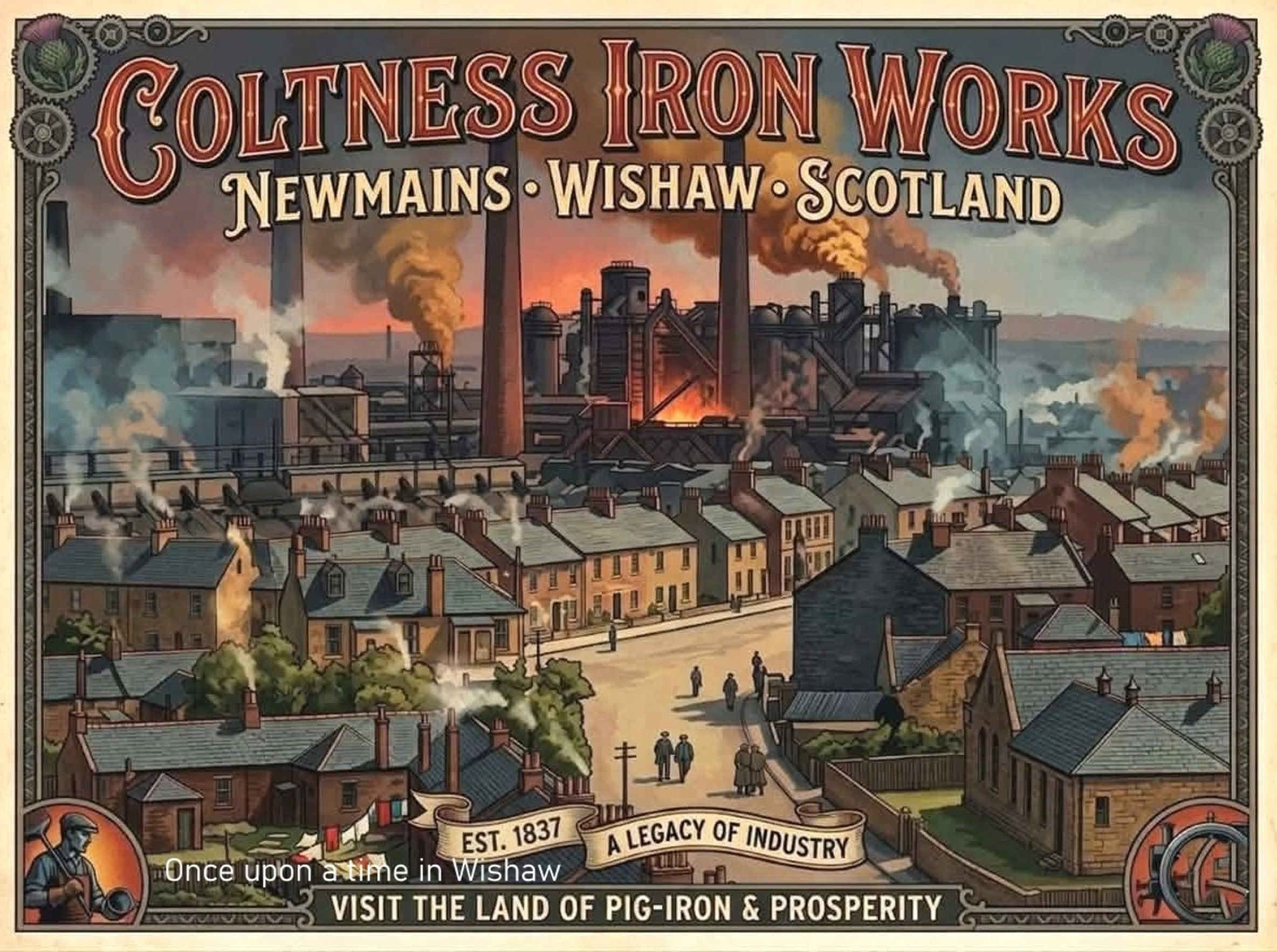 Poster I made, Coltness Iron Works, Newmains, Wishaw,