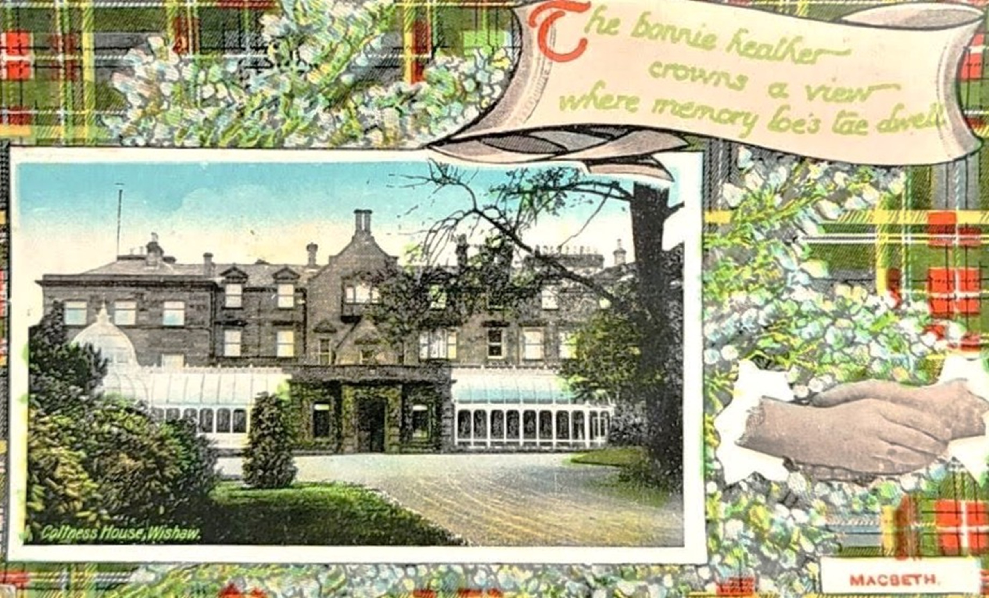 Postcard of Coltness House, Wishaw.