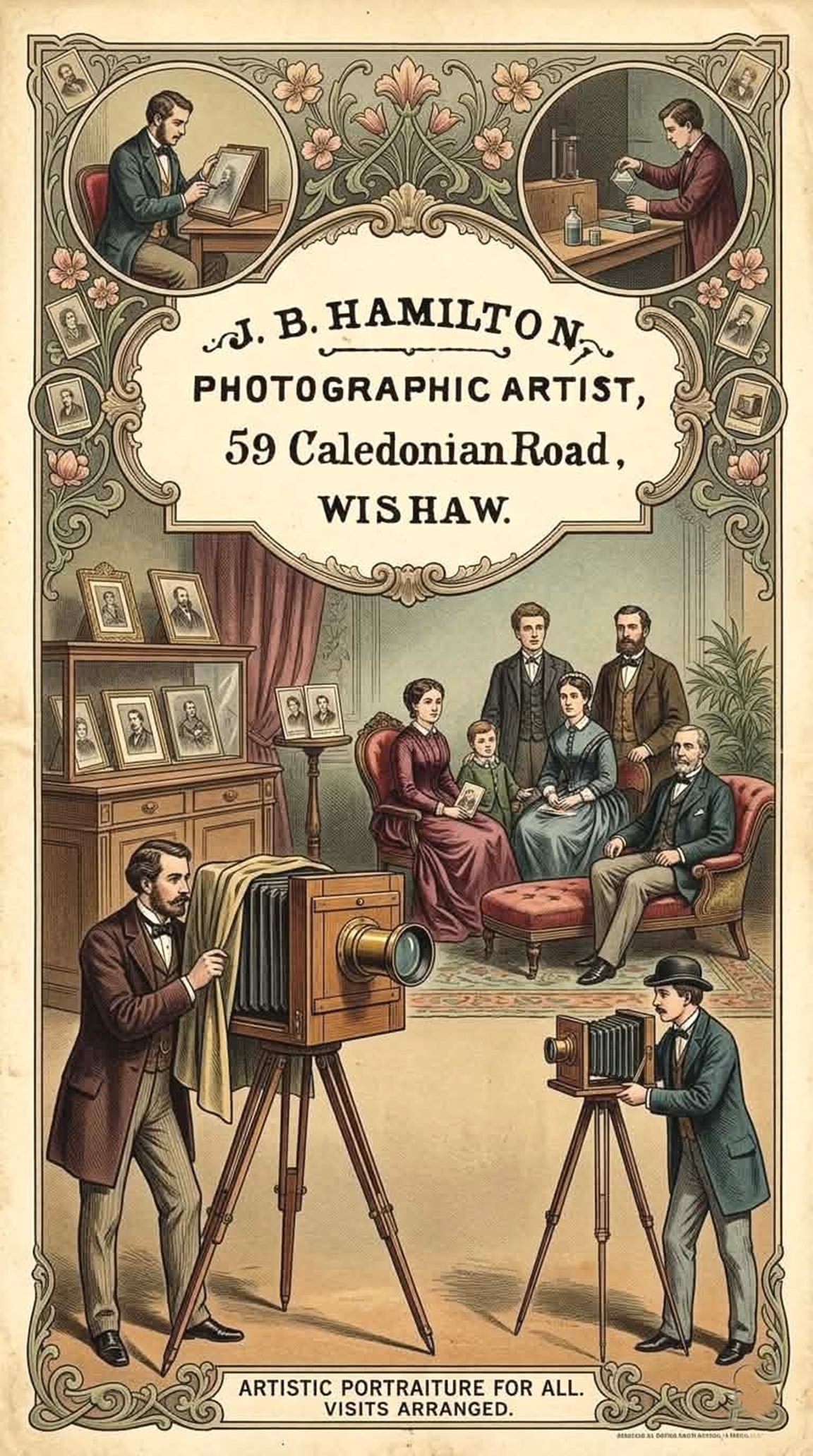 J.B. Hamilton, Photographic Artist, late 1800's.