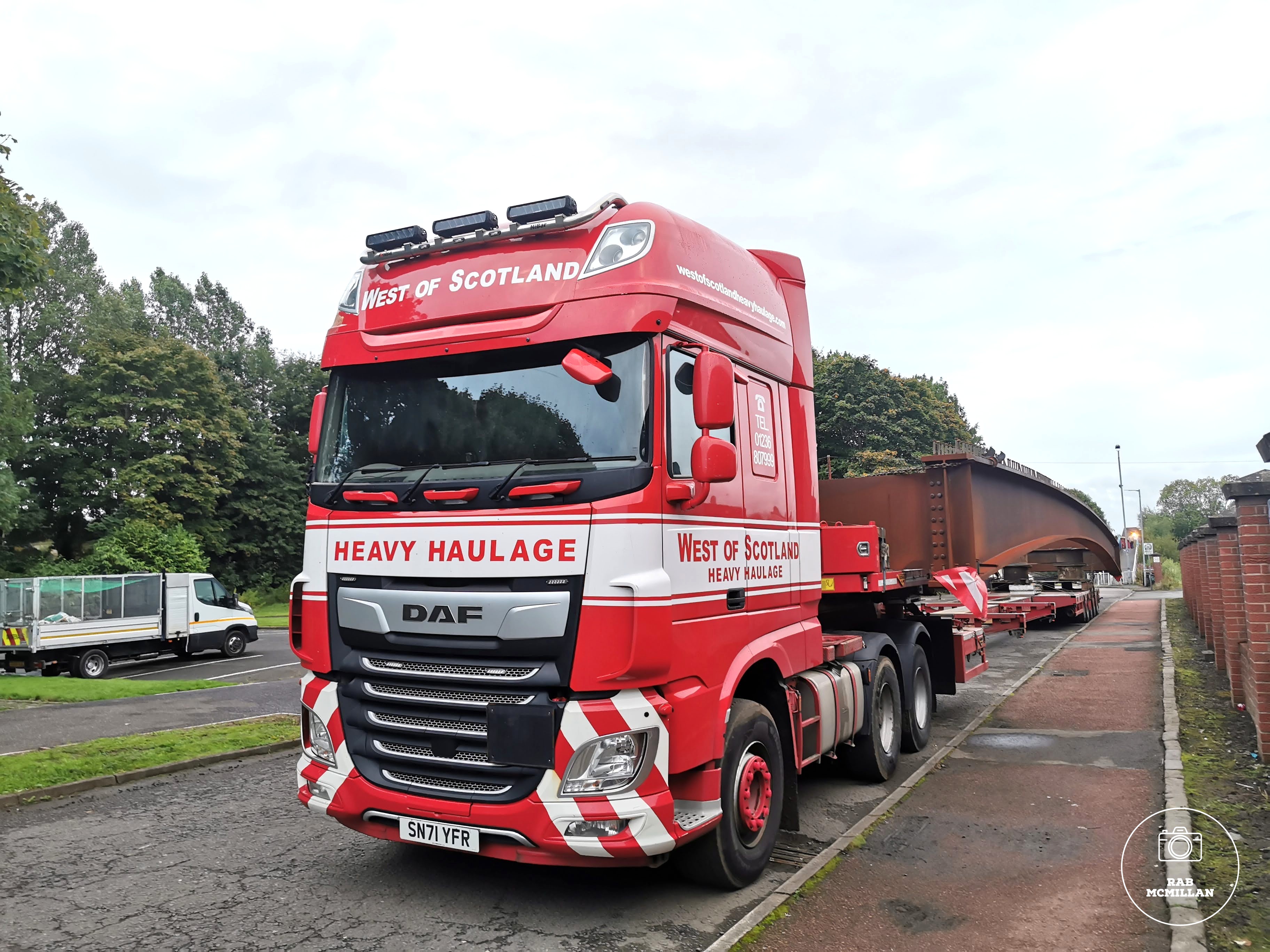 West of Scotland Heavy Haulage at Lanarkshire Welding, John Street, Craigneuk, Wishaw, 2024.