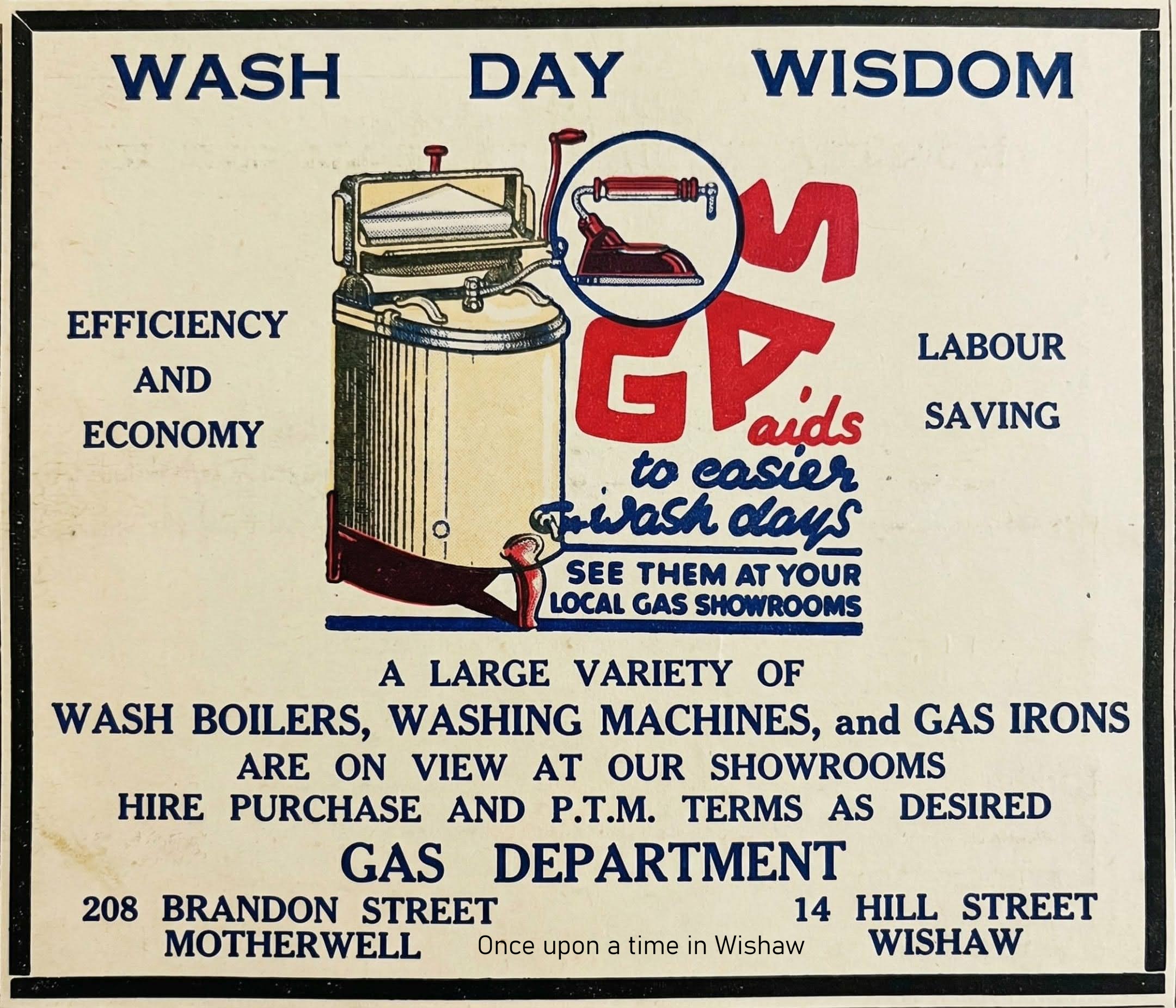 Gas Department, Hill Street, Wishaw and Brandon Street, Motherwell, 1936.