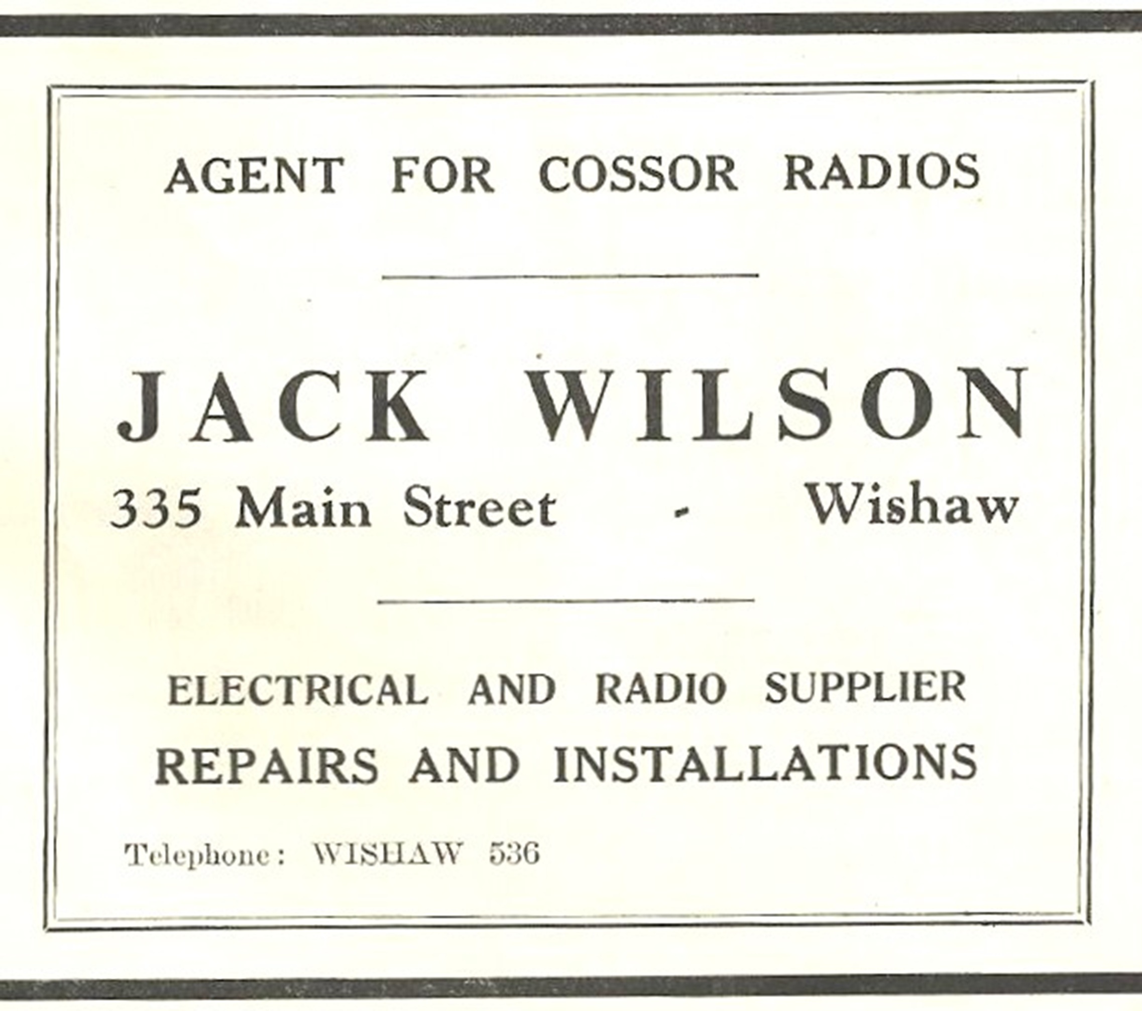 Advert from 1949.