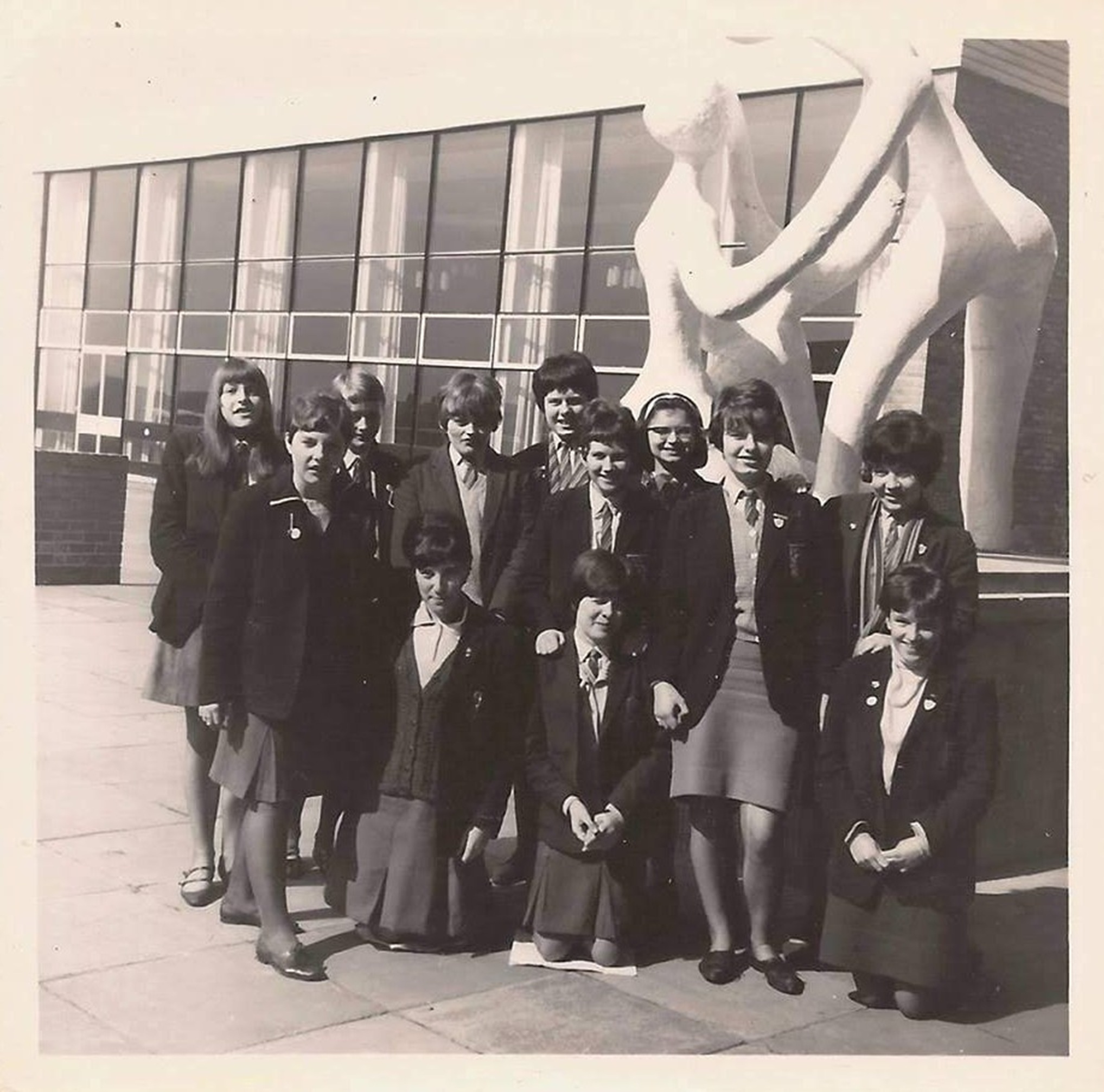 Coltness High School, Statue, Wishaw,1967, courtesy of Jean Murphy.