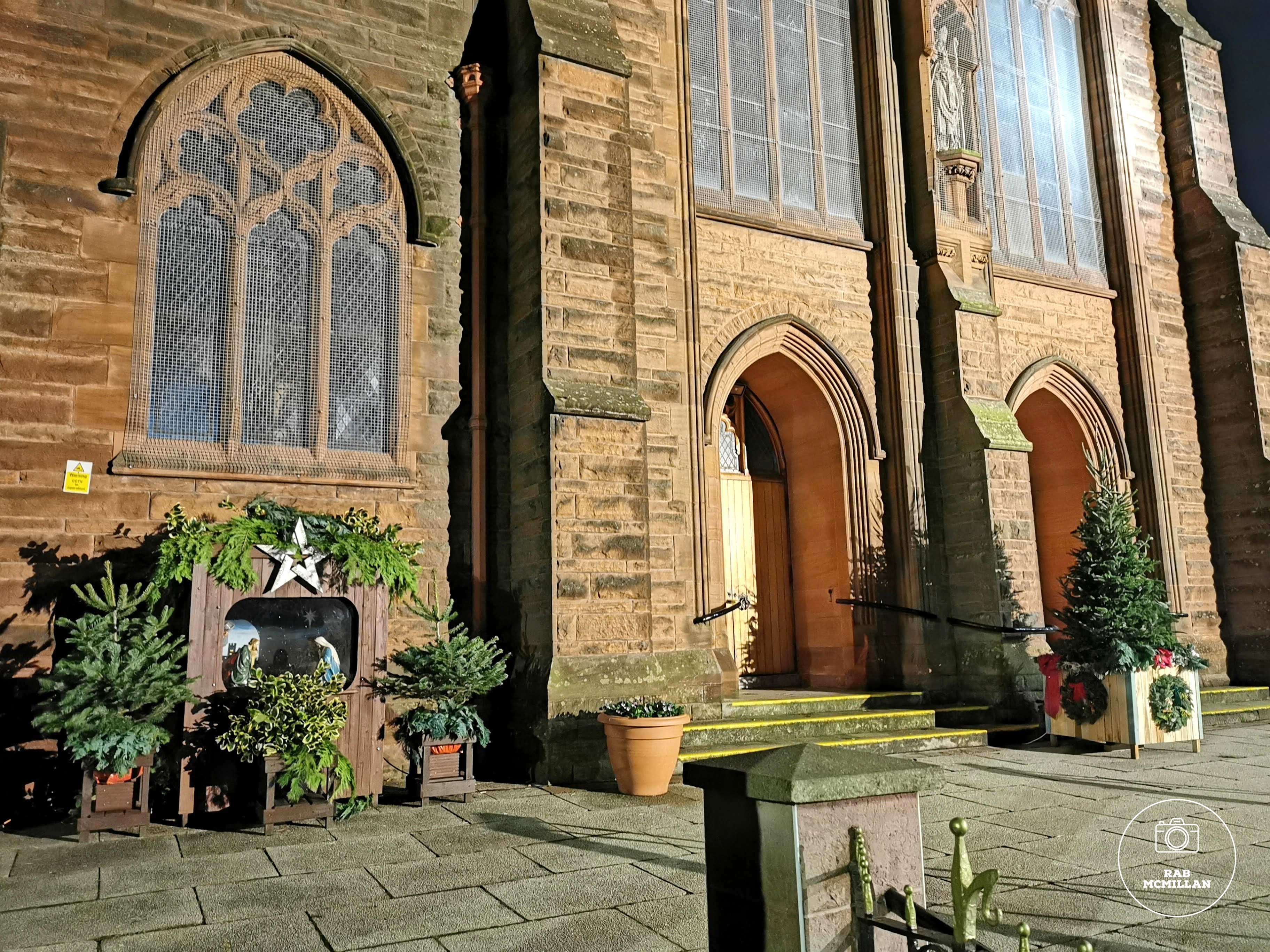 St Patrick's Church, Shieldmuir, Craigneuk, Wishaw, Christmas, 2021.