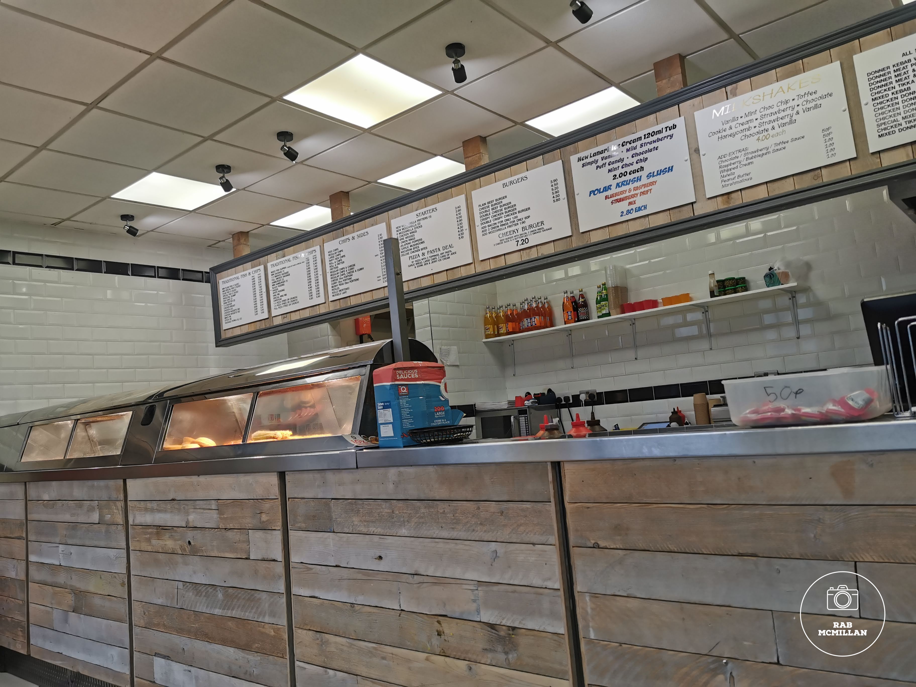 Alfie's Chip Shop, Stewarton Street, Wishaw, 2023.