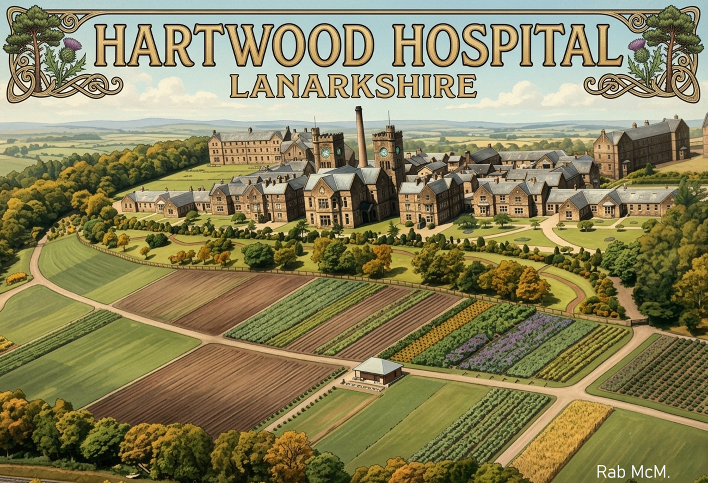 A poster I made of Hartwood Hospital, early 1900's.