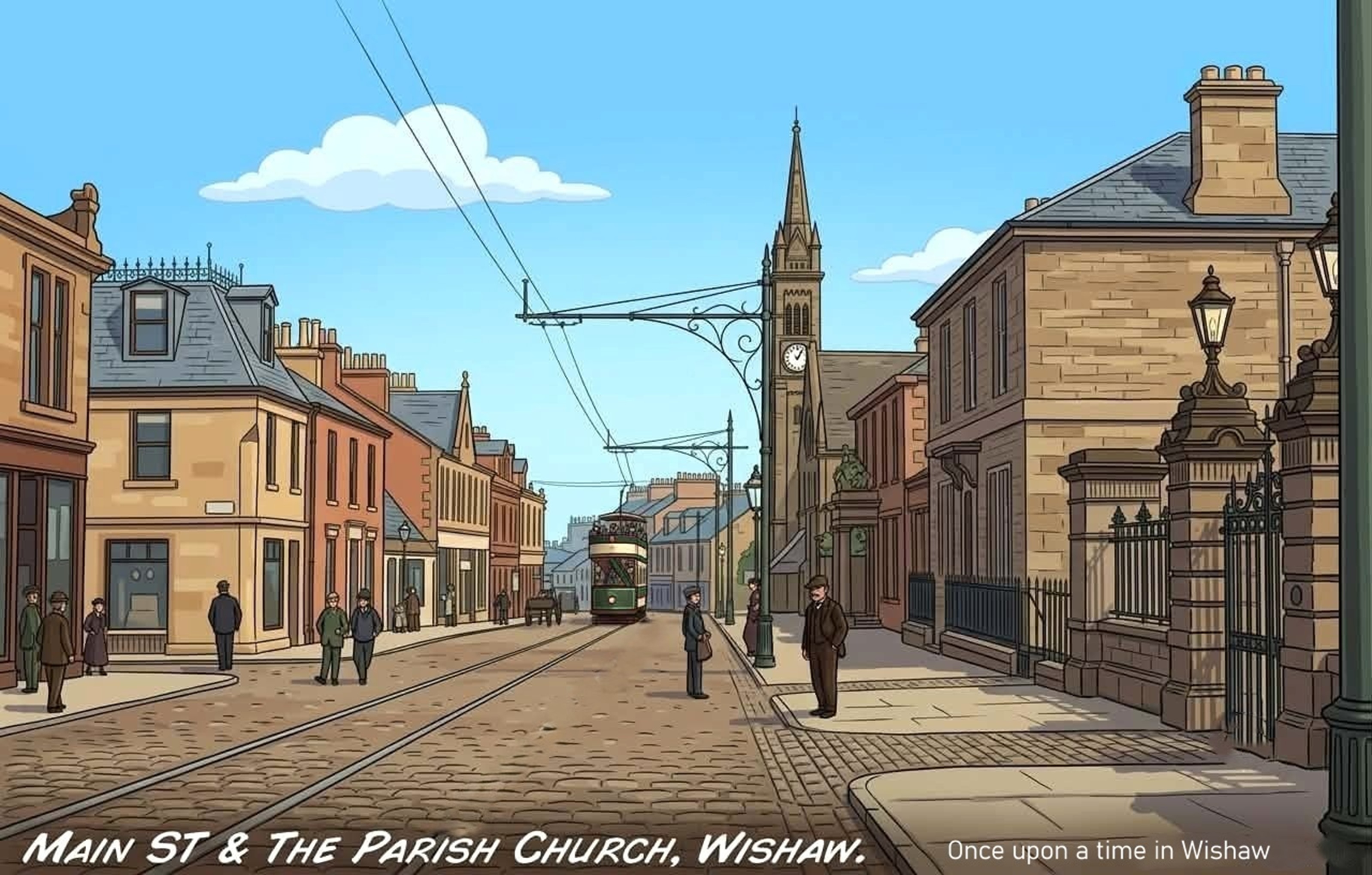 Main Street, Wishaw, early 1900's.