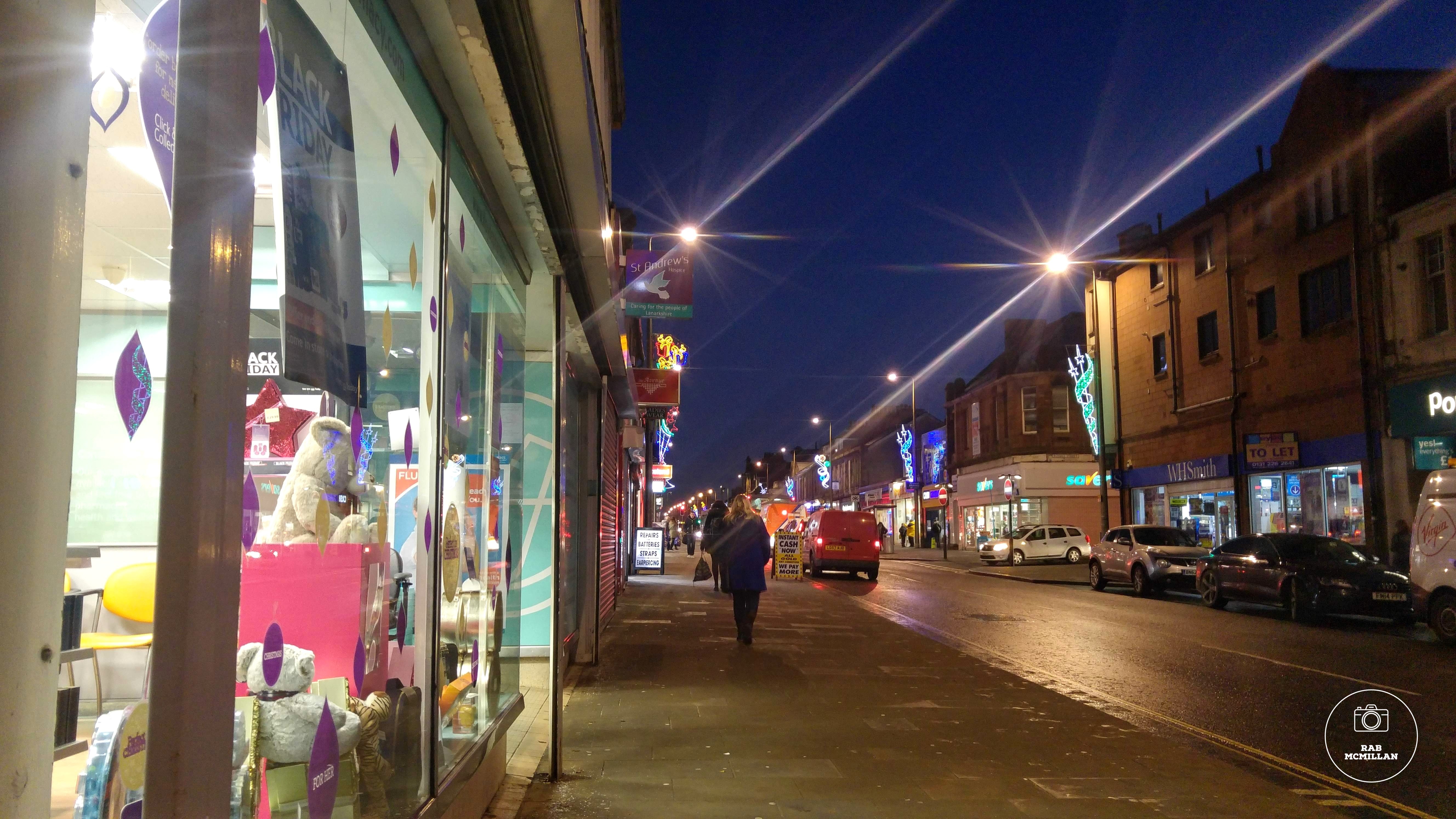 Main Street, Wishaw, Christmas, 2016.