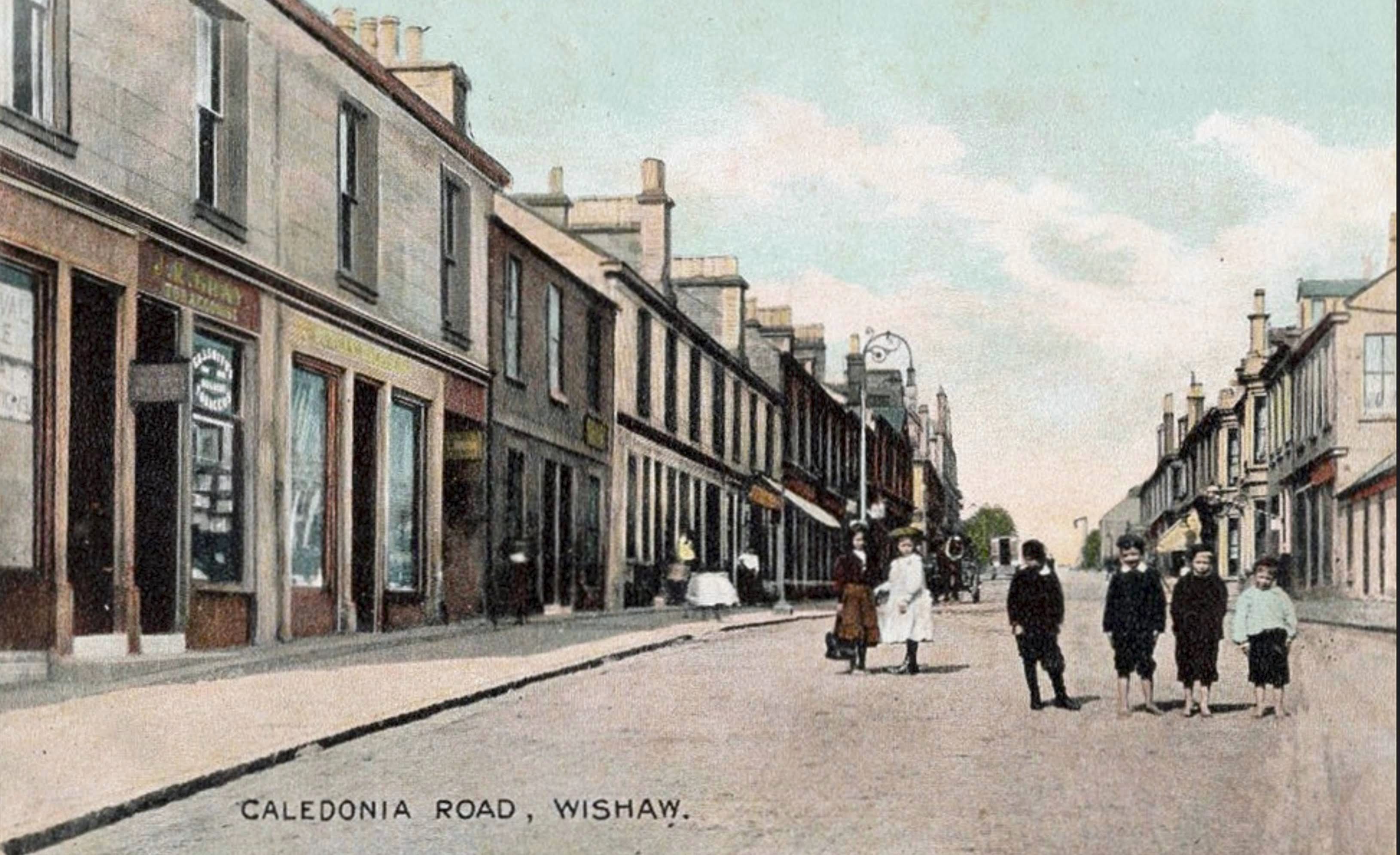 Caledonian Road, Wishaw, early 1900's.