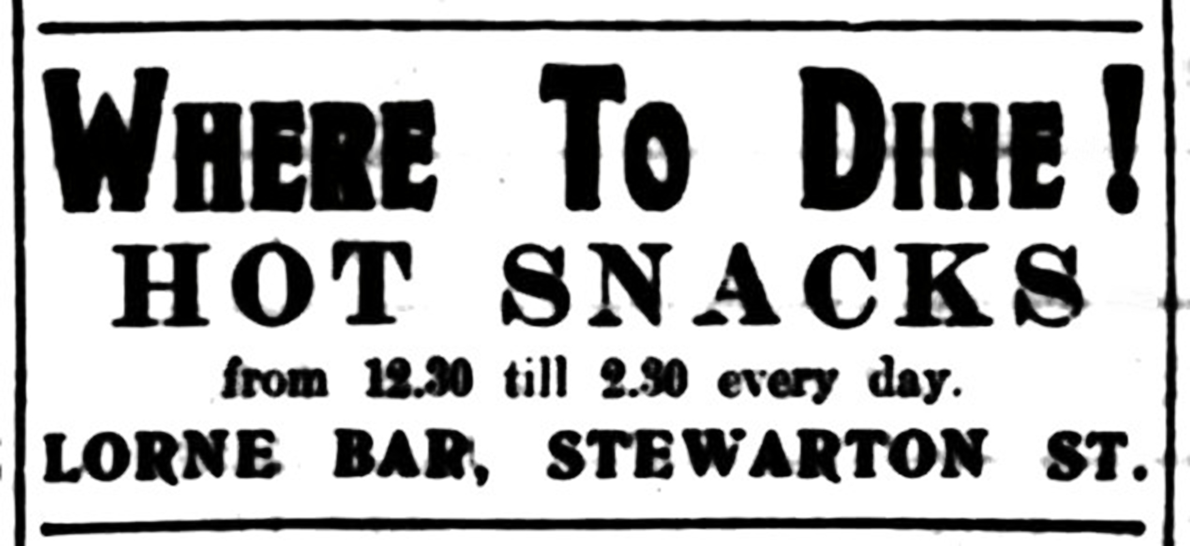 Lorne Bar, Stewarton Street, Wishaw, 1932. Later became The Market Bar.
