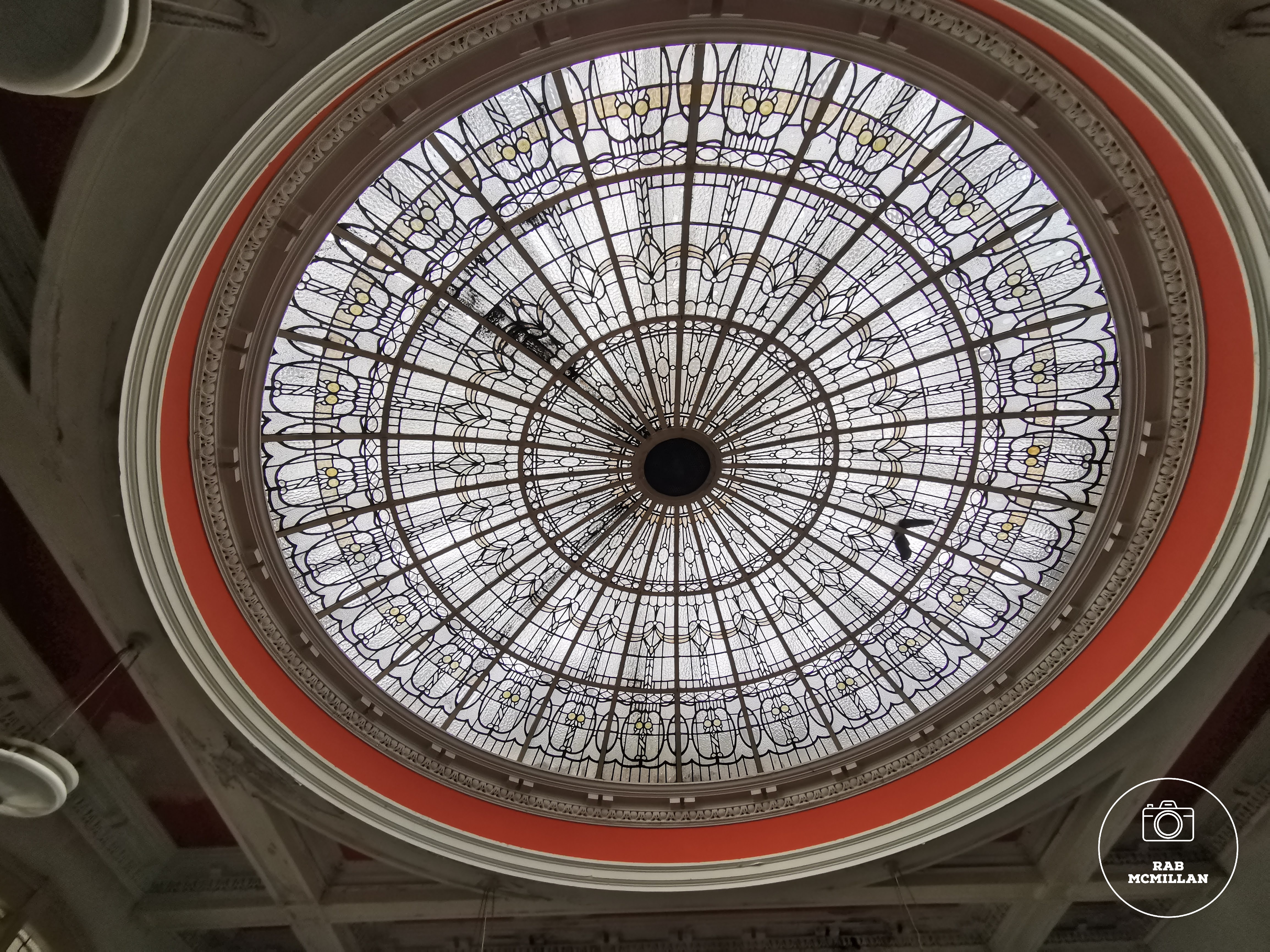 Stain Glass Dome, Y.M.C.A., Main Street, Wishaw, 2021.