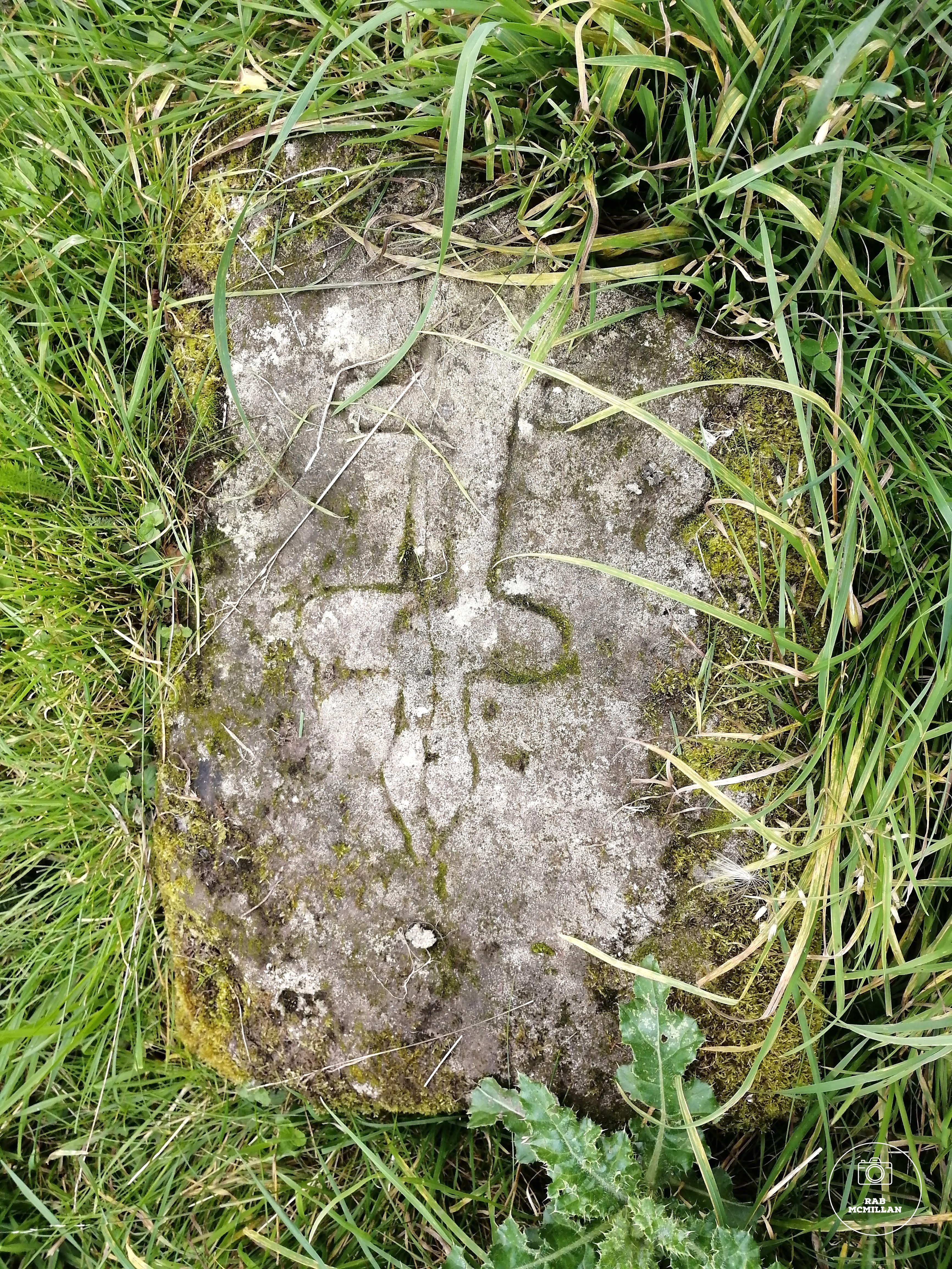 Medieval Gravestone, original Cambusnethan Graveyard, Carbarns, Netherton, Wishaw, 2020.