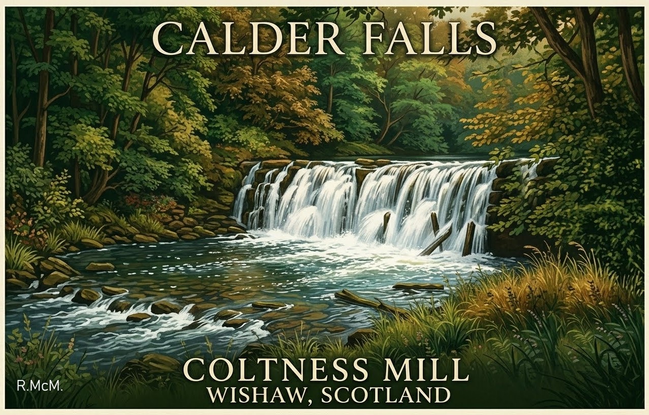 Calder Falls powered Coltness Mill, Wishaw.