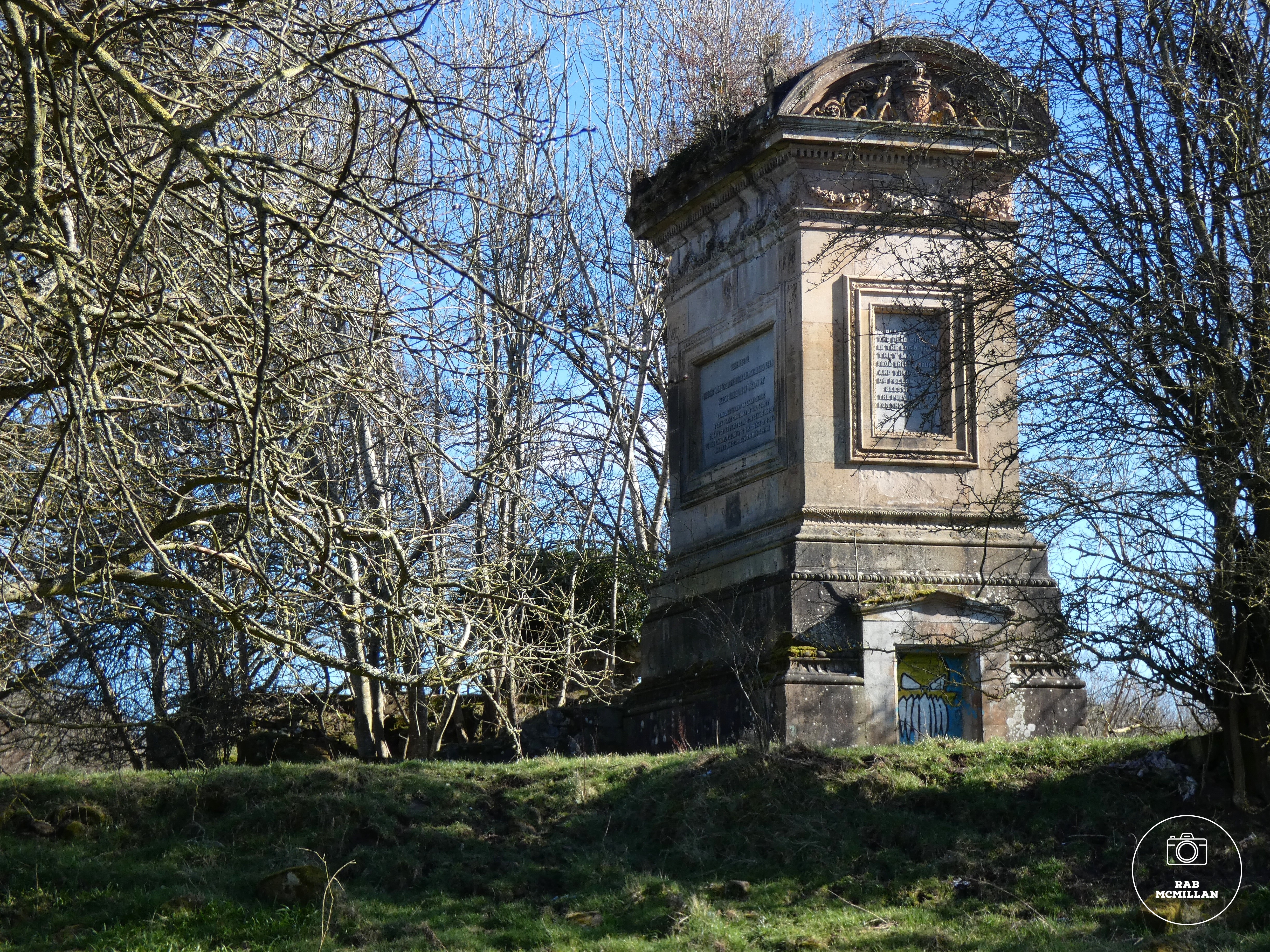 Lord Belhaven's Mausoleum, Carbarns, Netherton, Wishaw, 2022.