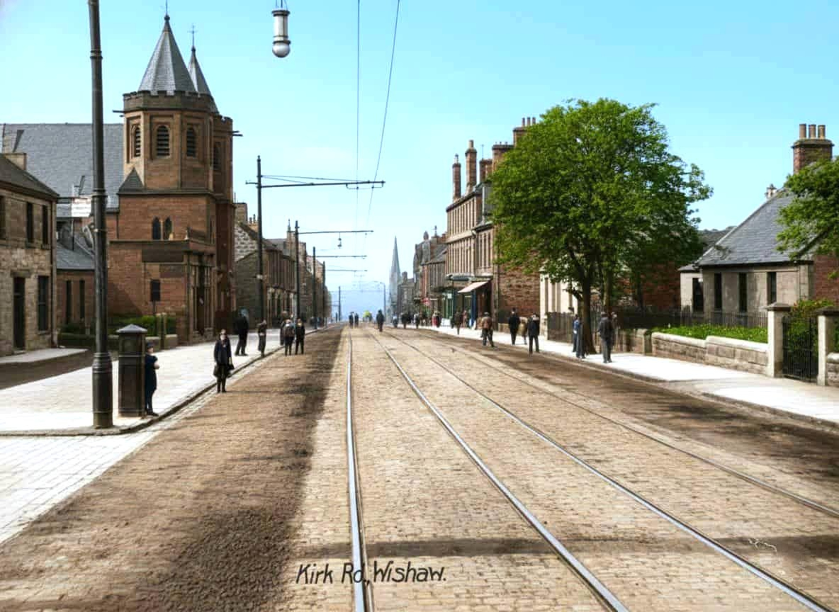 Kirk Road, Wishaw, early 1900's.