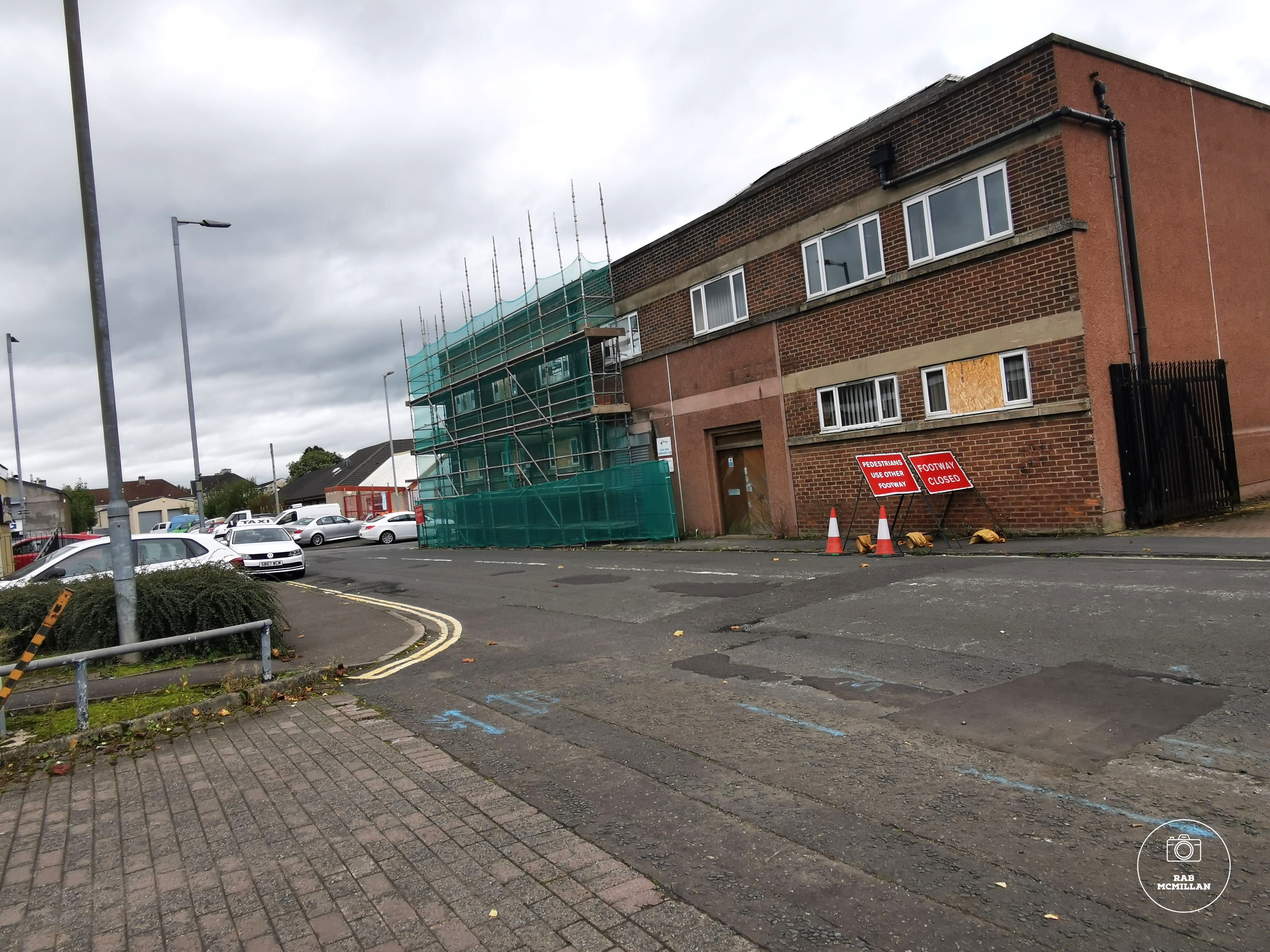 Demolition of King's Sweet Works, King Street, Wishaw, 2021.