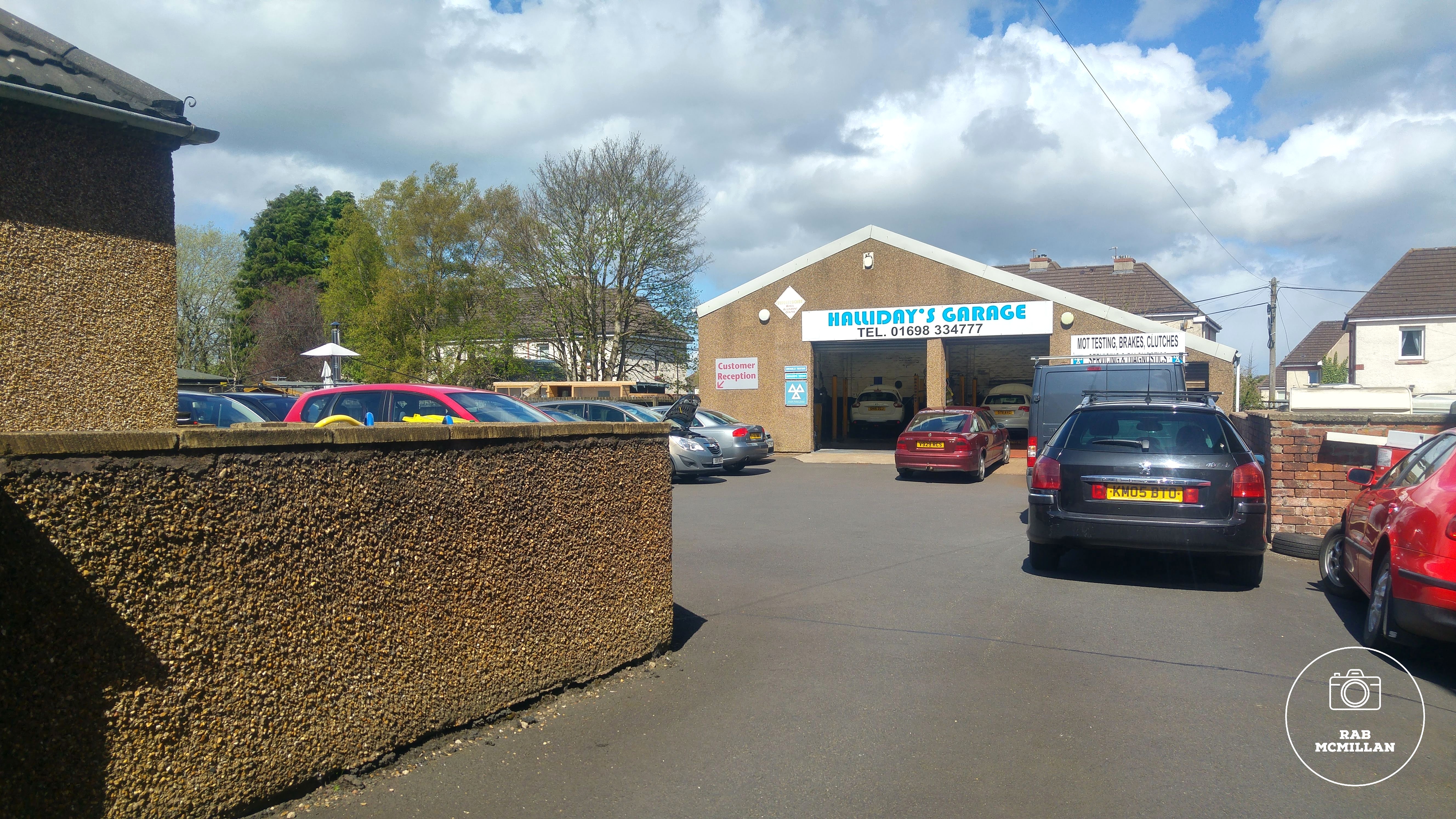 Halliday's Garage, Stewarton Street, Wishaw, 2018.