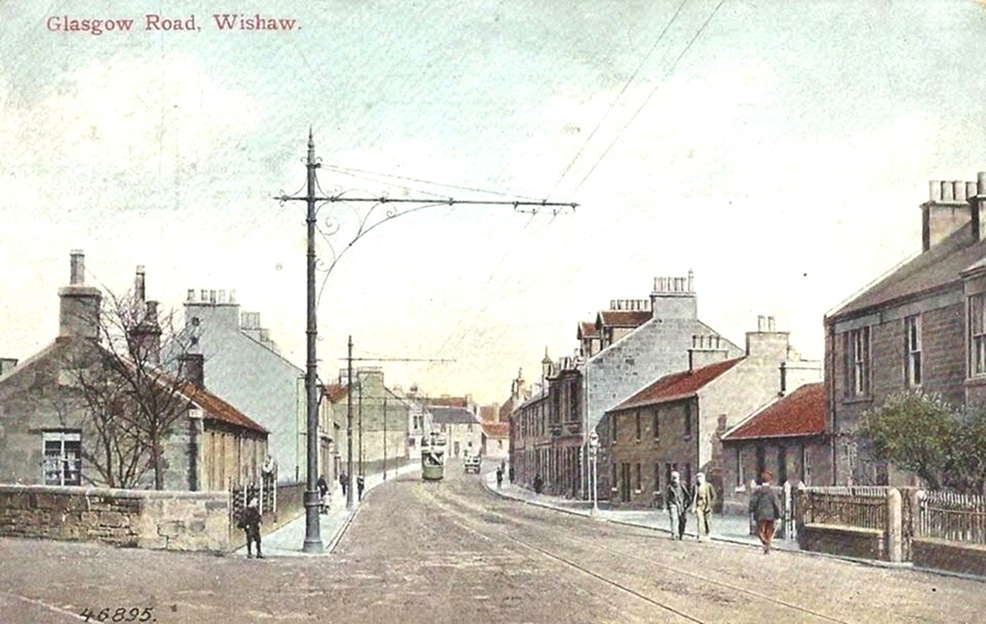 Glasgow Road, Wishaw, early 1900's.