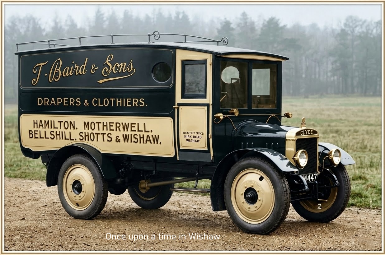 A Clyde Lorry built by Mackay and Jardine in the livery of Thomas Baird and Sons, Kirk Road, Wishaw.