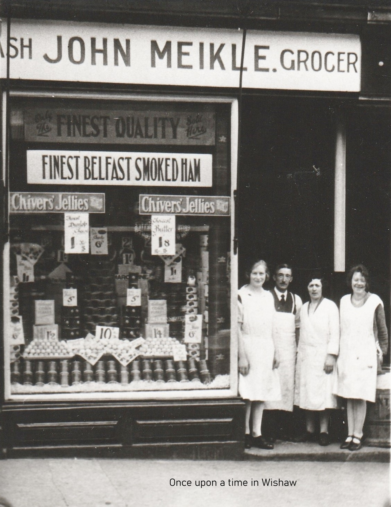 John Meikle, Crocer, Kirk Road, Wishaw, mid 1900's
