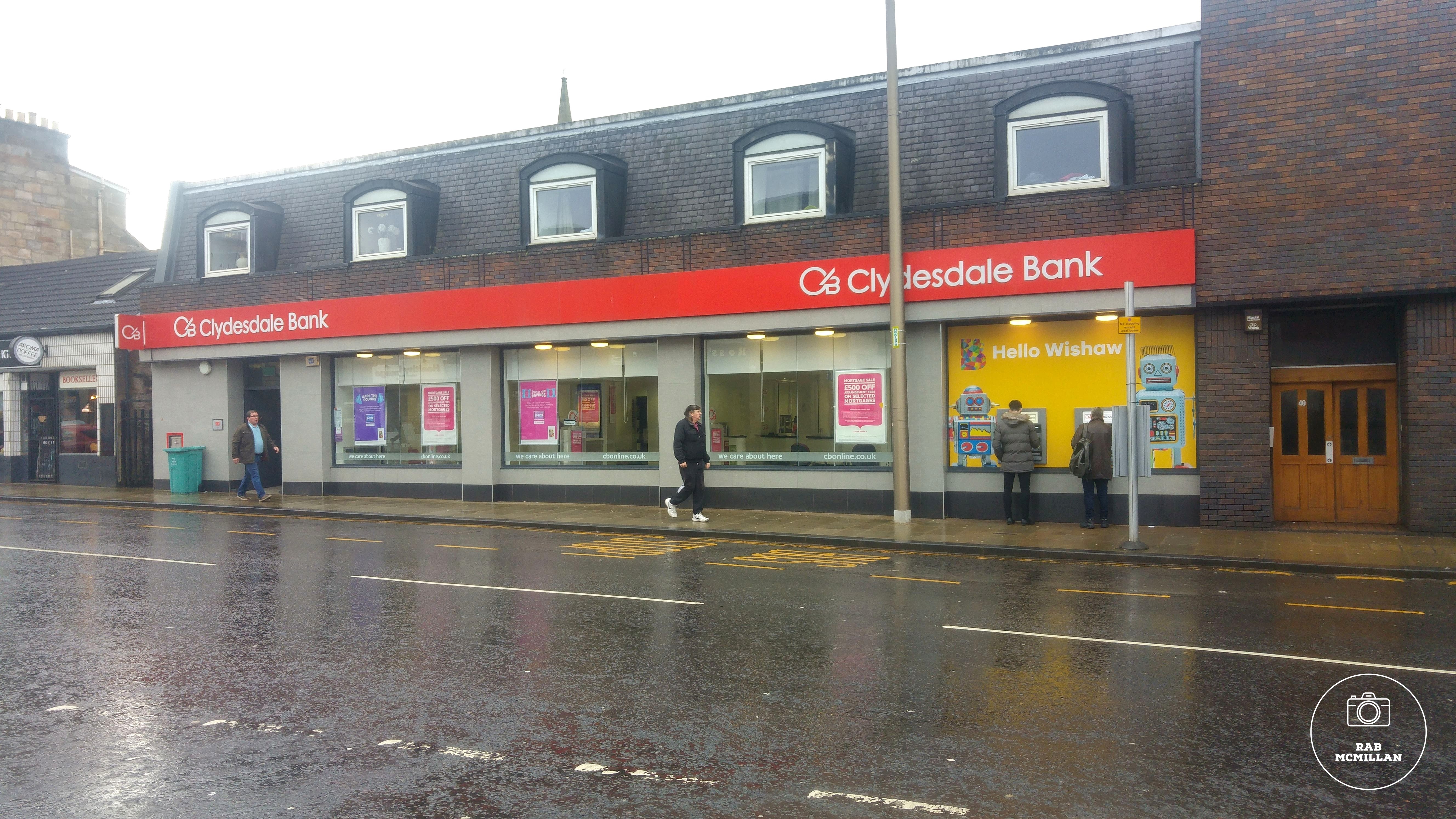 Clydesdale Bank, Stewarton Street, Wishaw, 2018.
