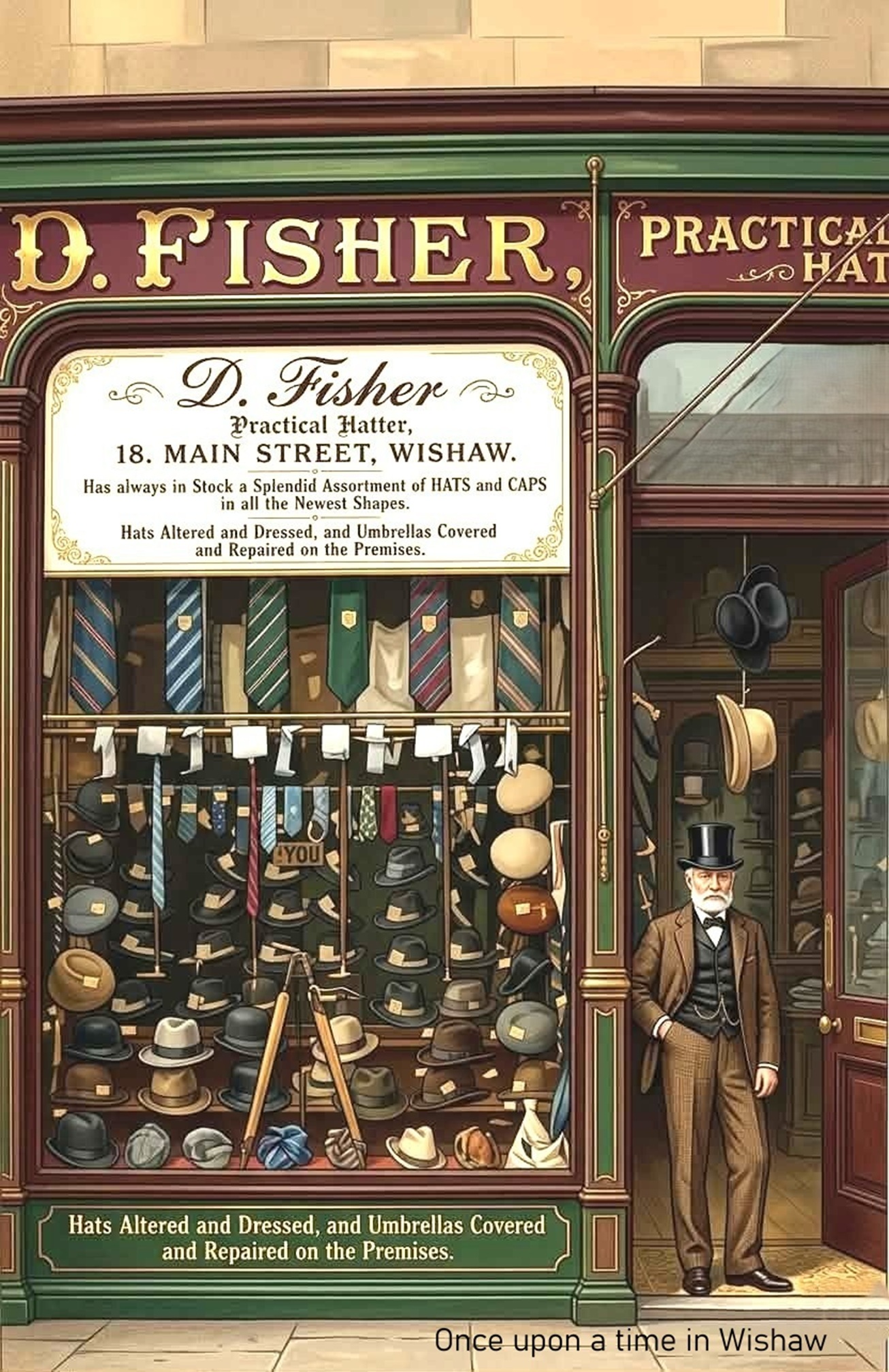 D. Fisher, Practical Hatter, Main Street, Wishaw, 1893.
