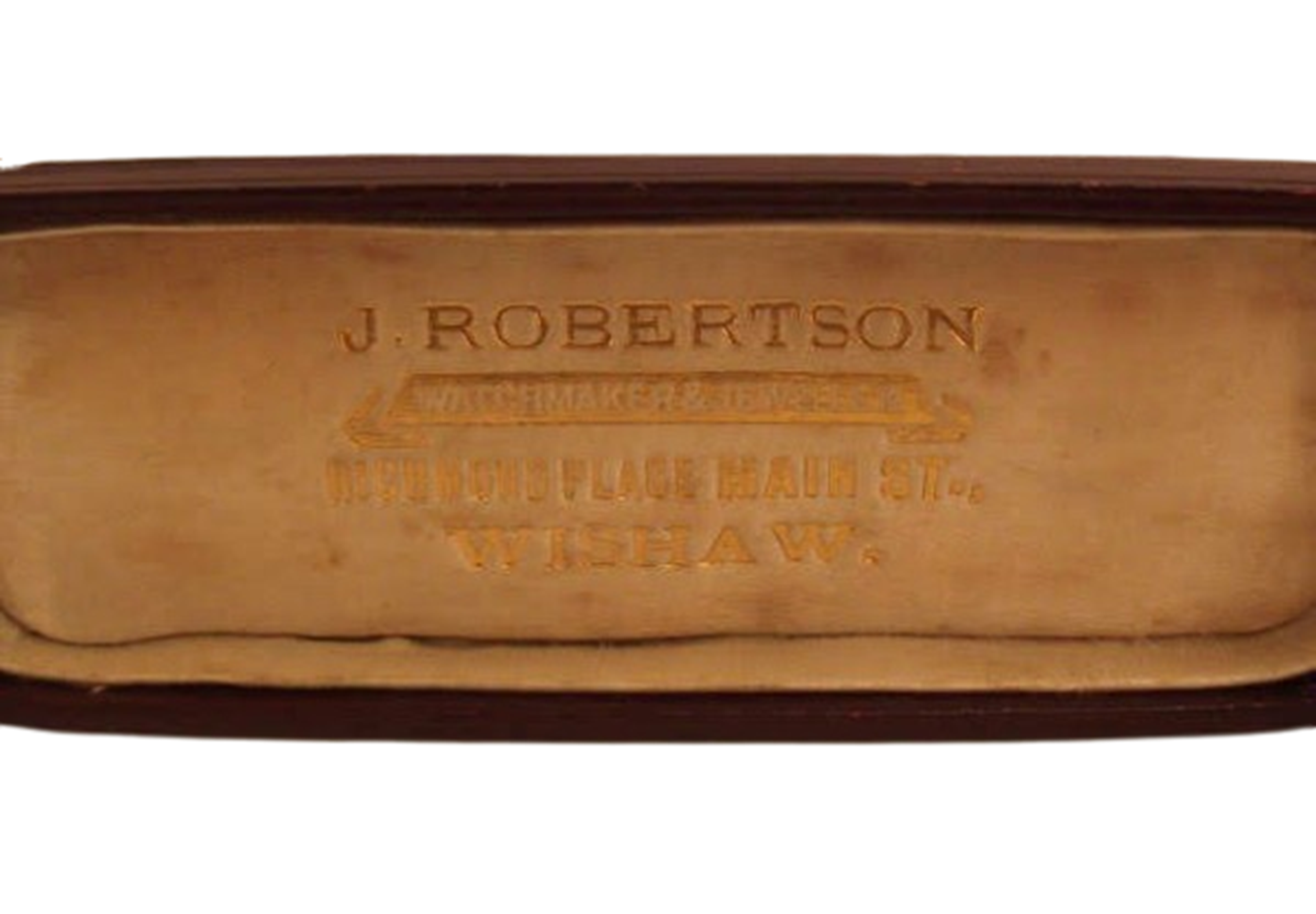 J. Robertson, Watchmaker and Jeweller, Richmond Place, Main Street, Wishaw, late 1800's/early 1900's.