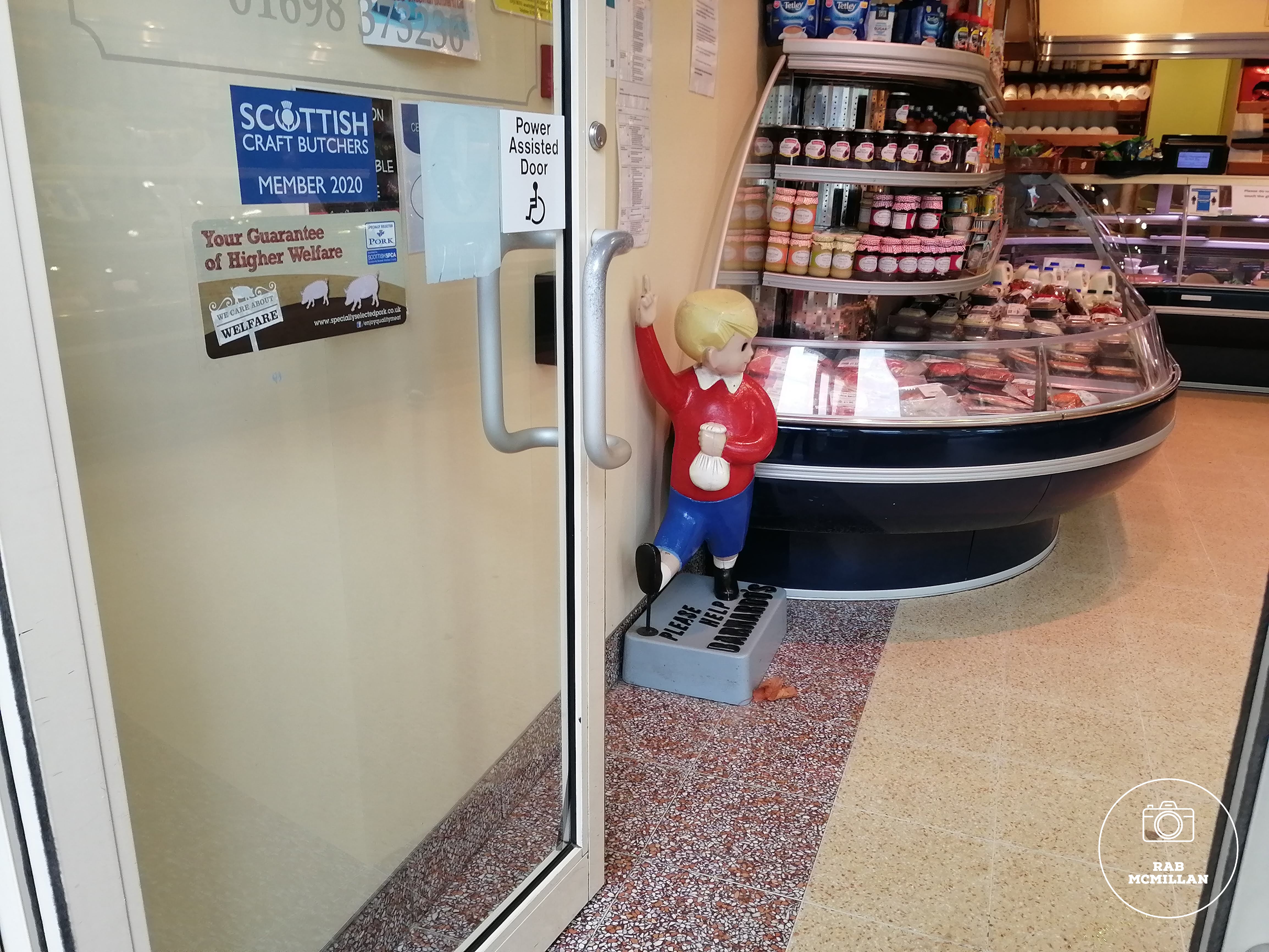 James Chapman, Butchers, Main Street, Wishaw, 2020.