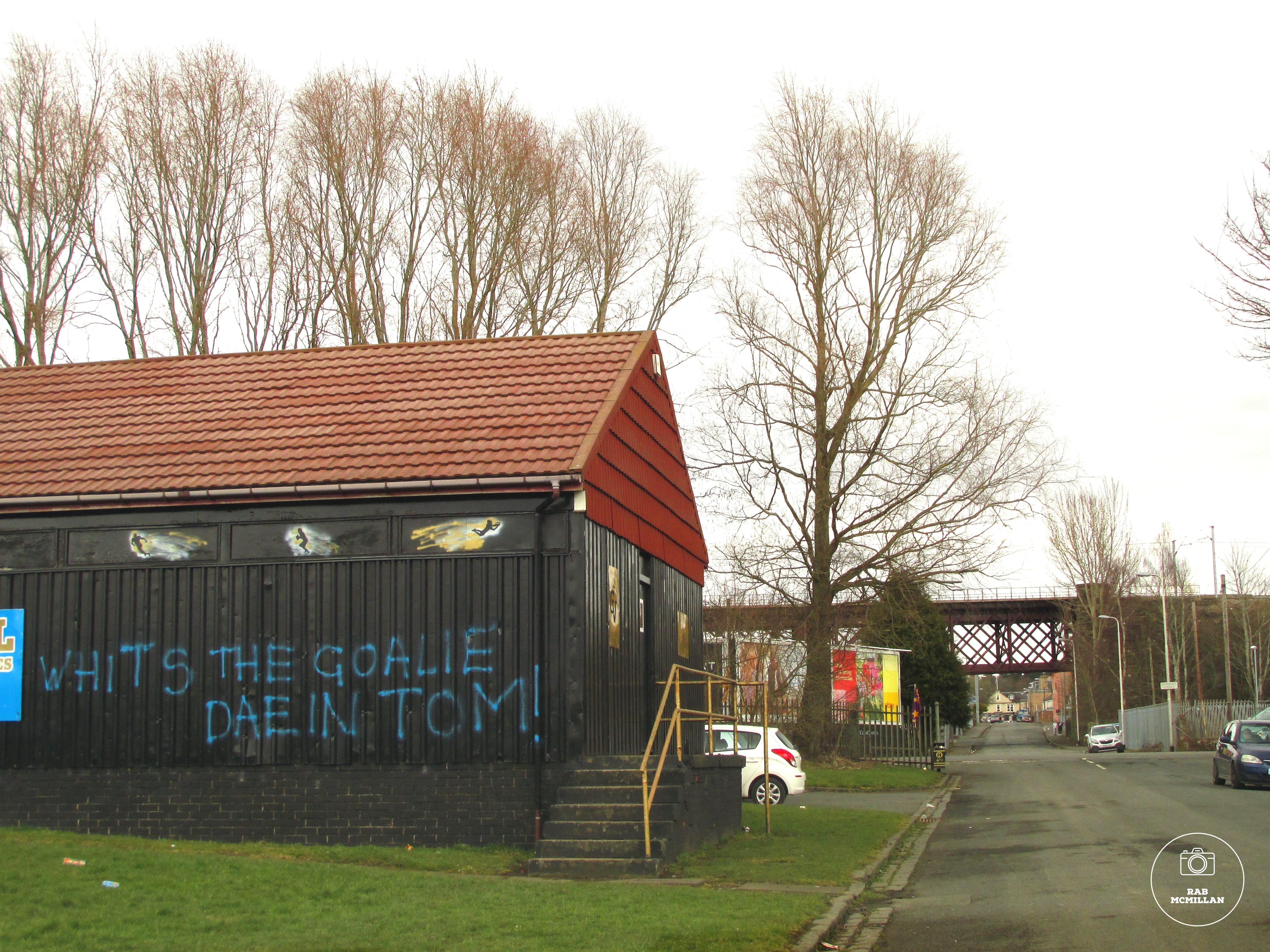 "Whit's the goalie daein Tom" Beltane Park, Marshall Street, Wishaw, 2018.