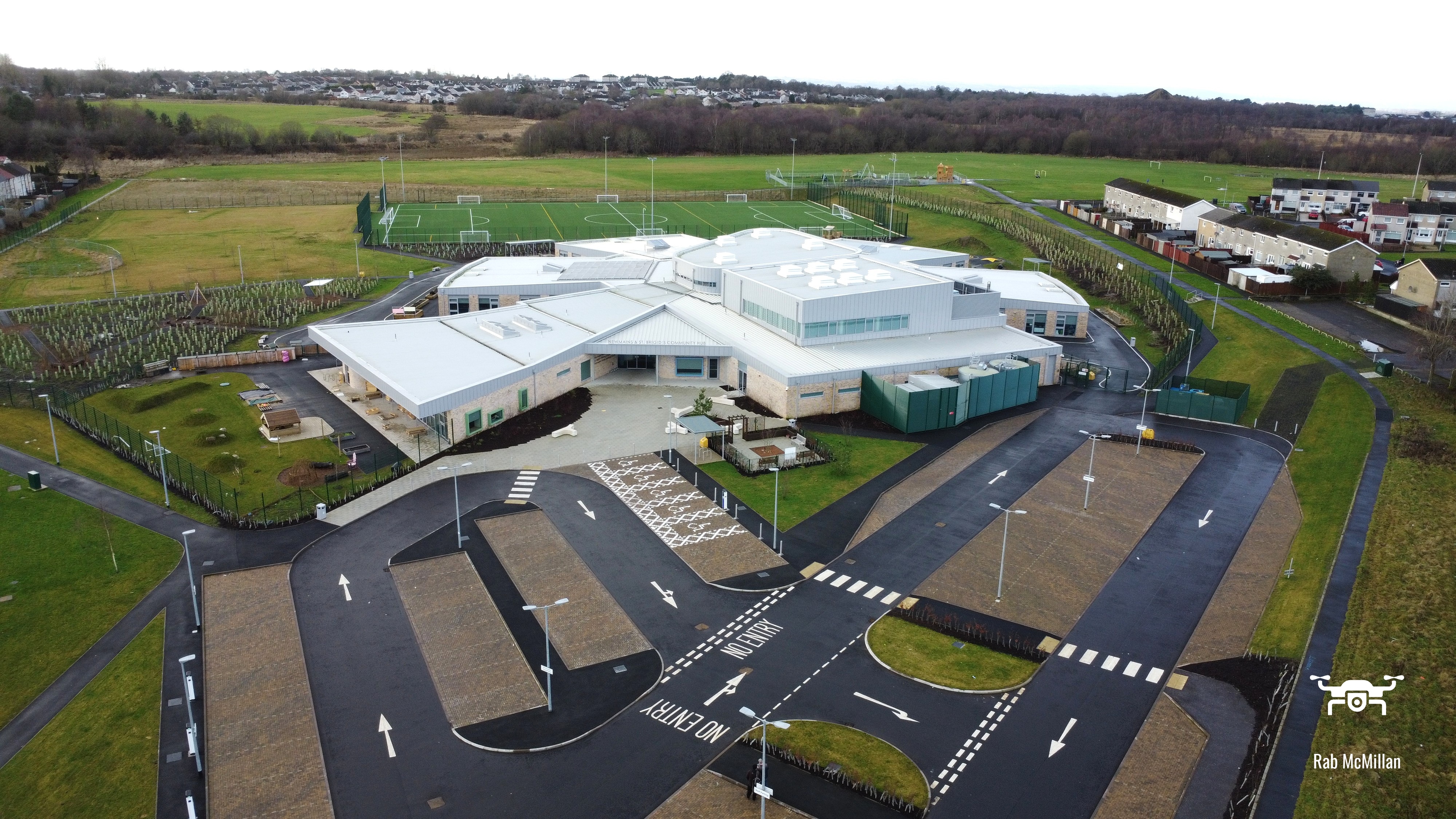 Newmains Primary School and St Brigid's Primary School Community Hub, Newmains, Wishaw, 2023.