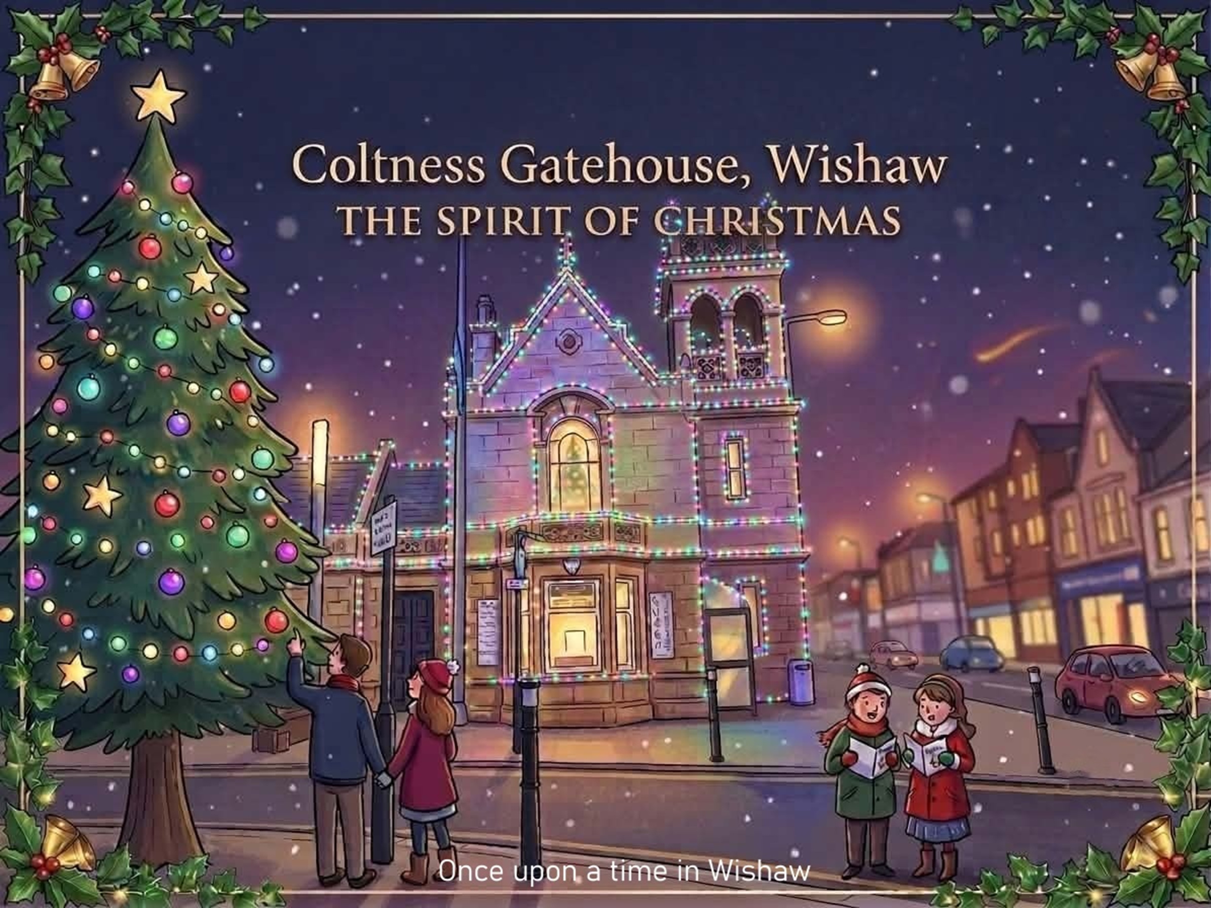 Poster I made from one of my photos, Coltness Gatehouse, corner of Main Street/Kenilworth Avenue, Wishaw. Always looks great at Christmas.