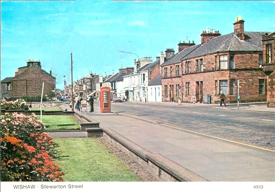 Postcard of Stewarton Street, Wishaw, 1977.