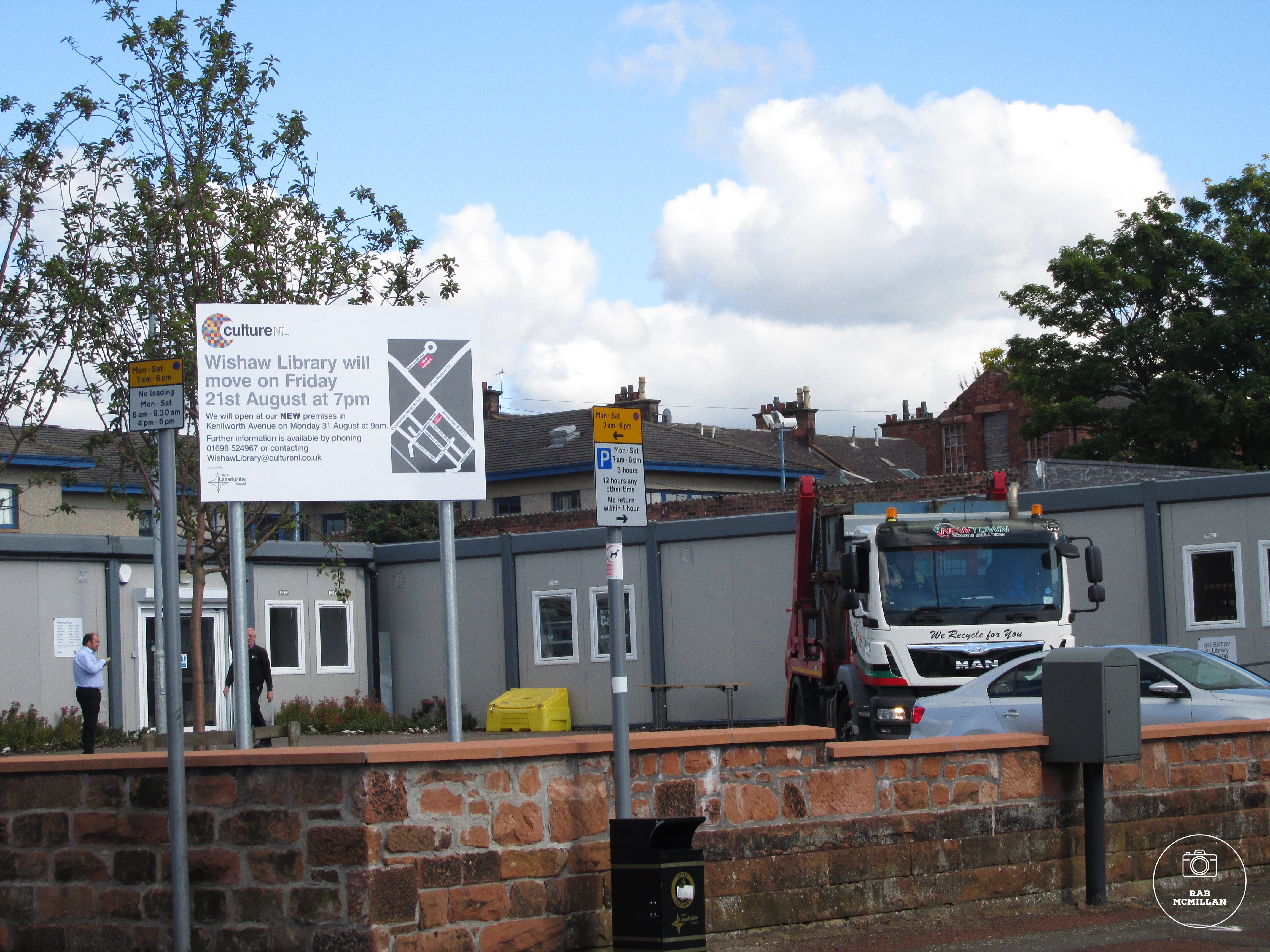 Temporary Wishaw Library, East Academy Street, Wishaw, 2015.