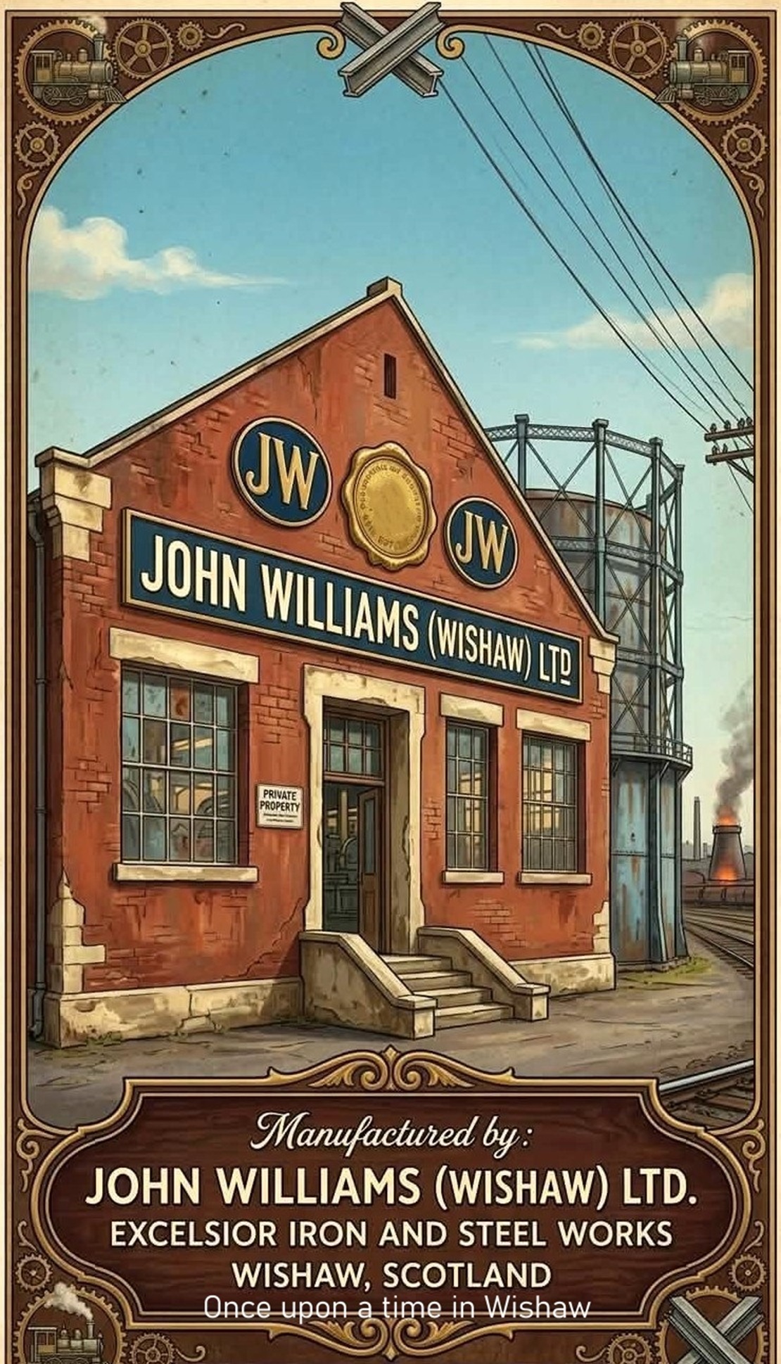 Poster I made based on a real advert, John Williams, Wishaw.