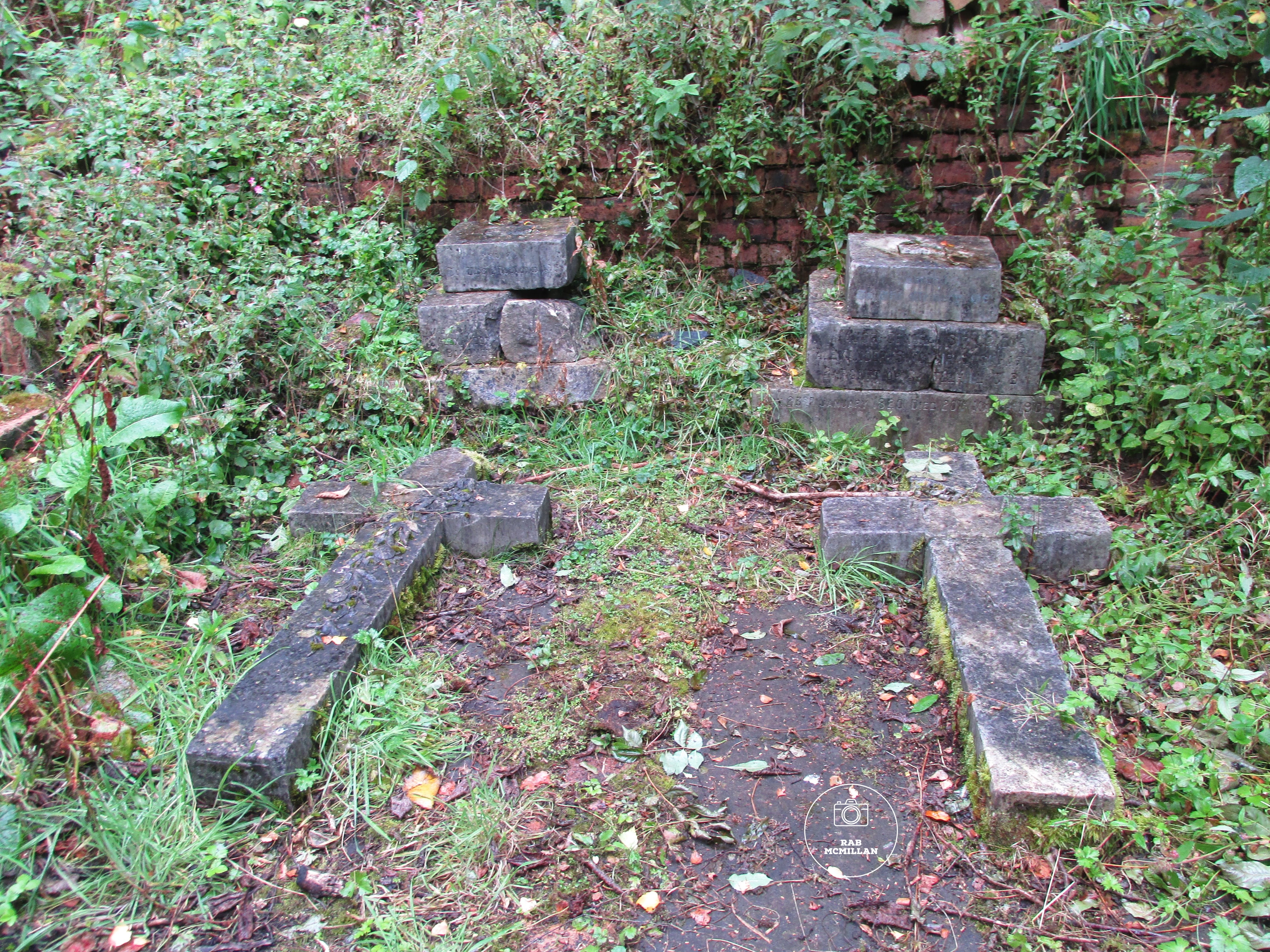 Demolished Mausoleum of Major General Sir Graeme Sinclair Lockhart and his Wife Emily Udny Sinclair Lockhart, Cambusnethan Priory Grounds, Wishaw, 2015.