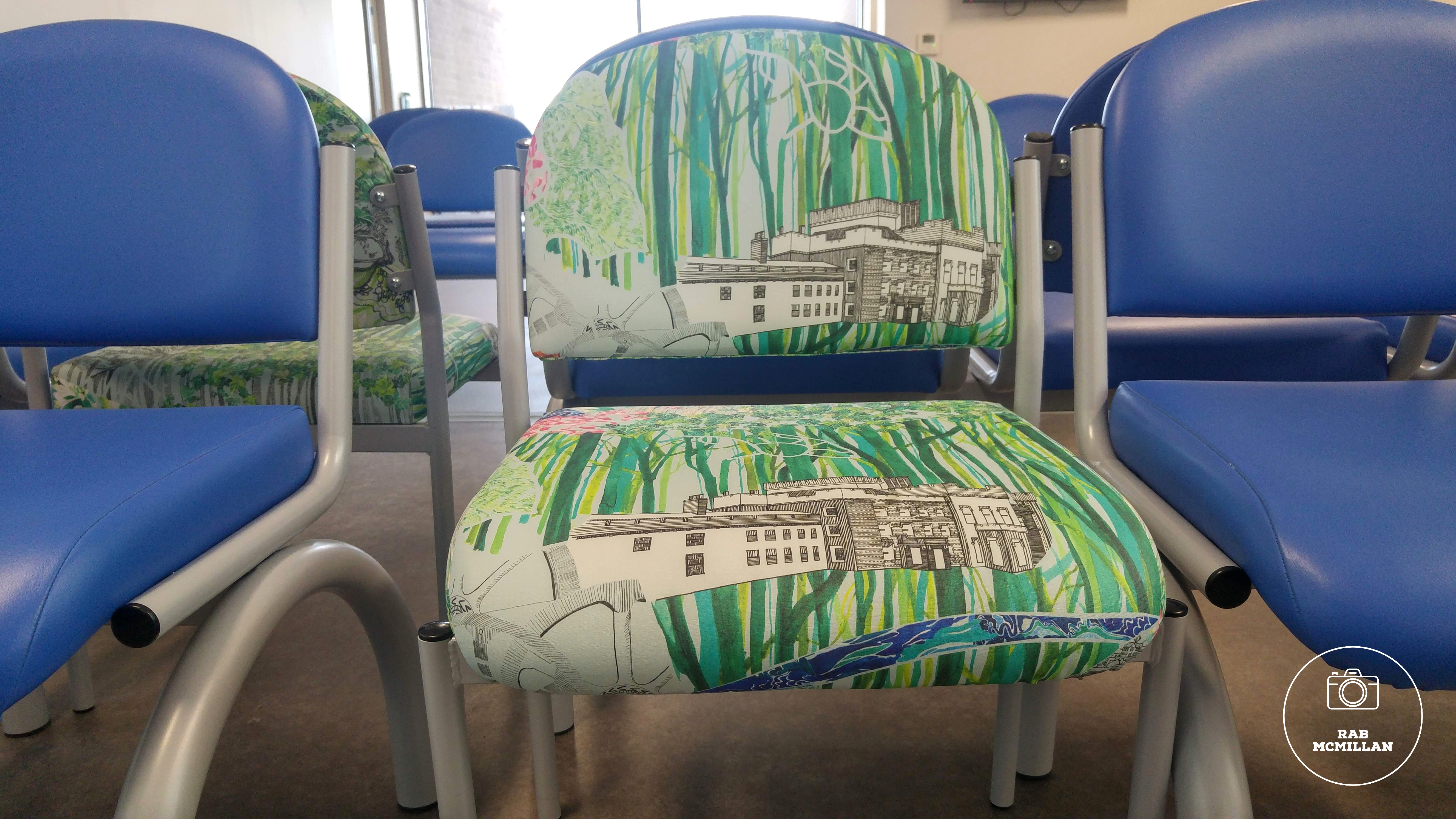 Wishaw House, home of Lorg Belhaven, themed chair, Houldsworth Centre, Wishaw, 2017.