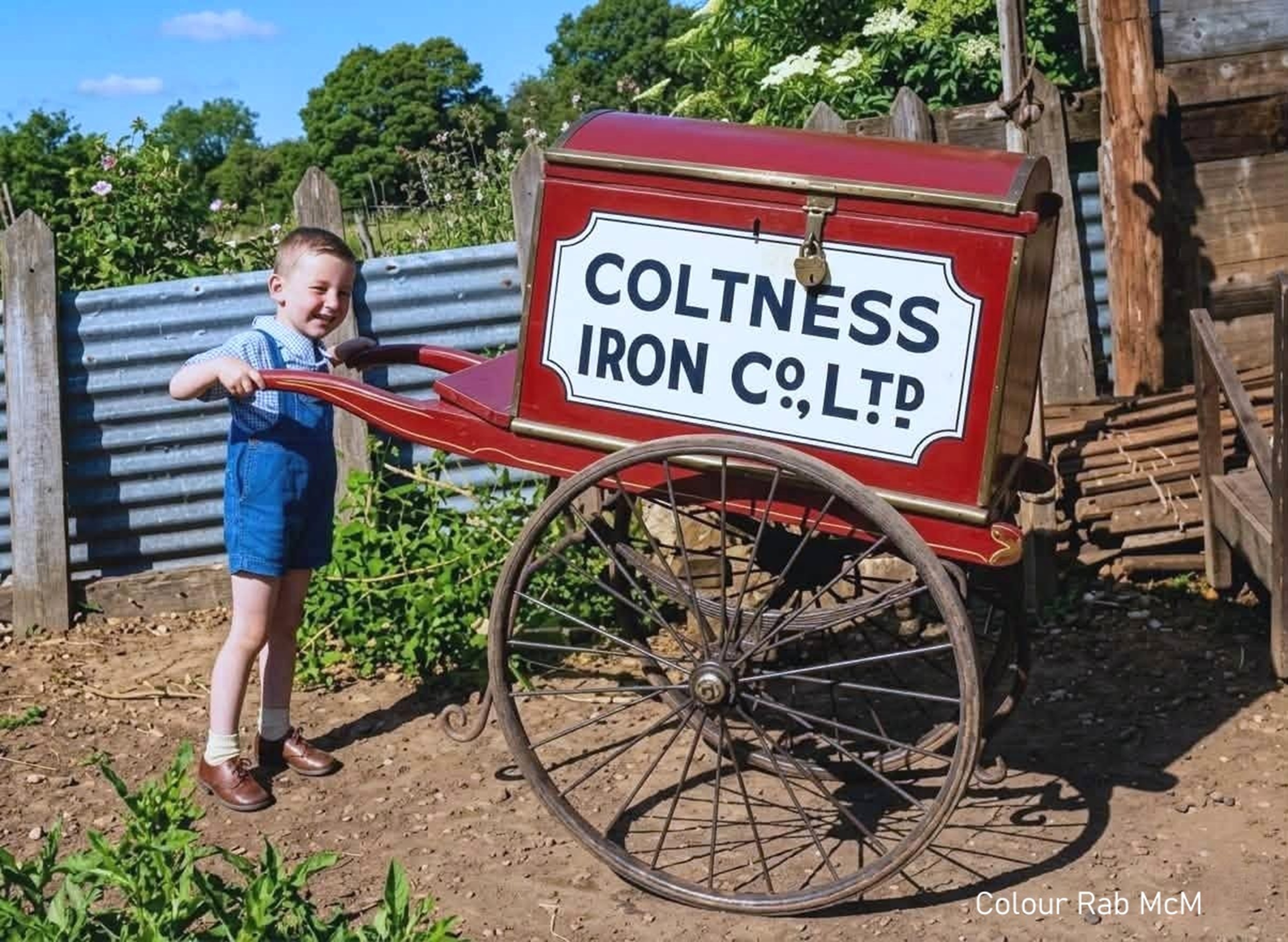 Coltness Iron Company, Newmains, Wishaw, Barrow. Photo kindly donated by Rae Woodrow featuring her brother.