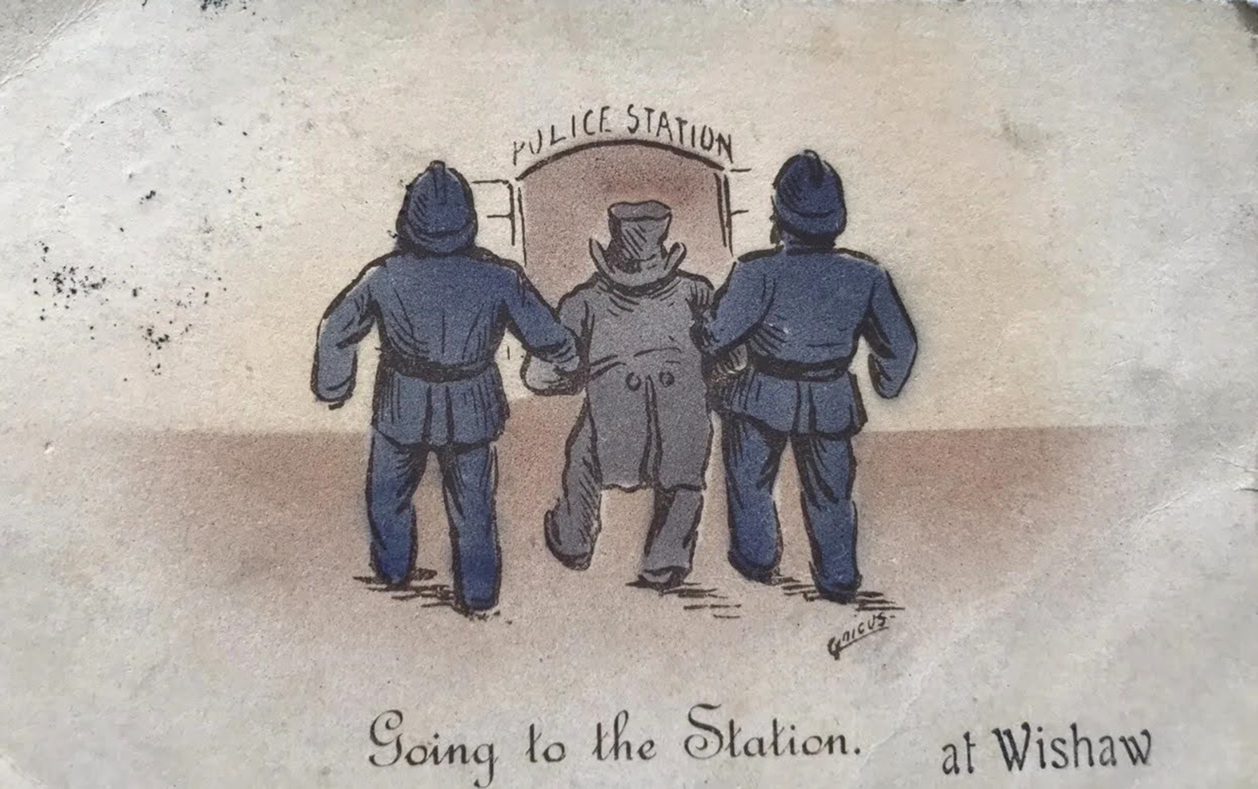 Old novelty postcard.