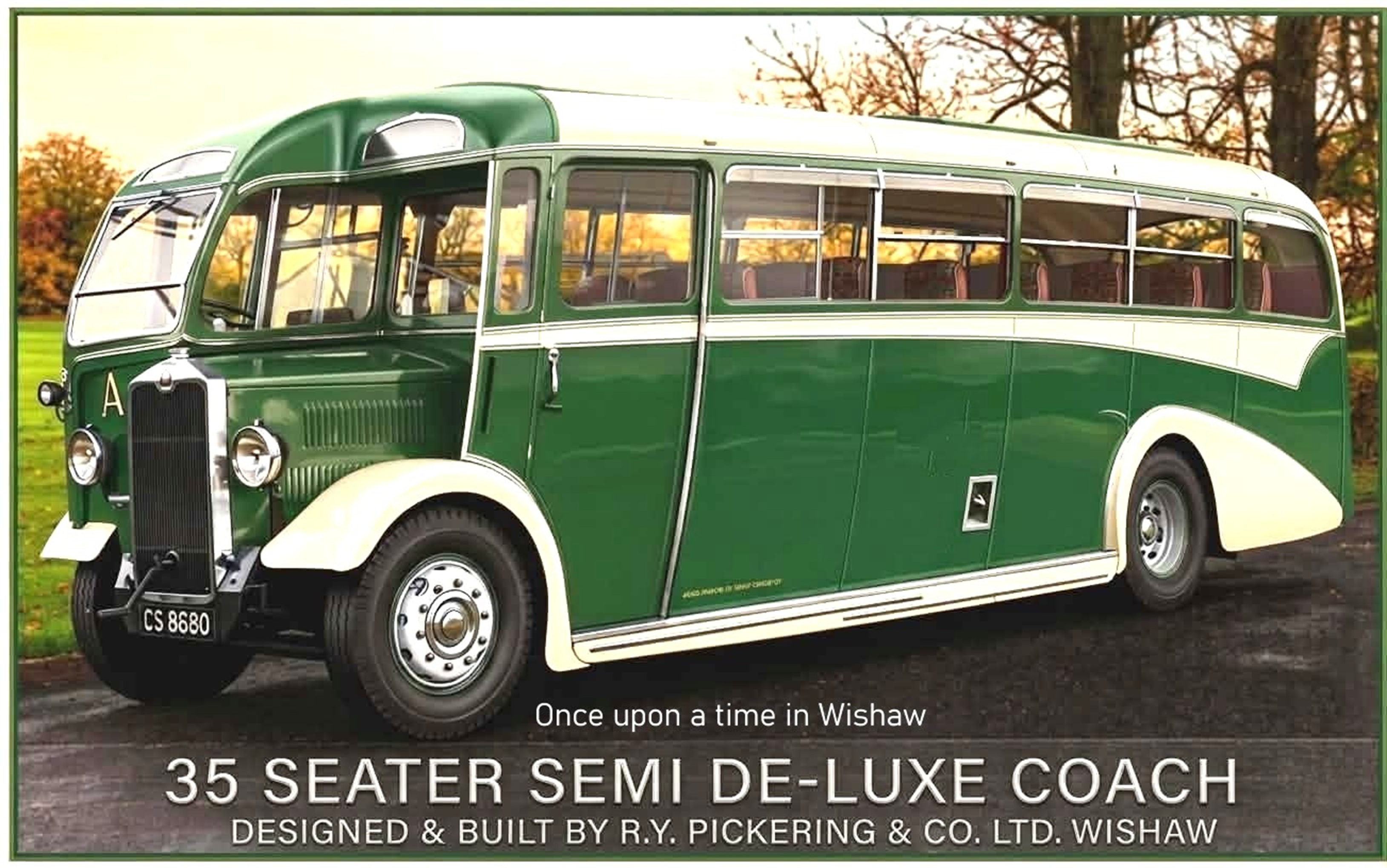 35 seater semi de-luxe coach, designed and built ny R.Y. Pickering, Netherton, Wishaw.