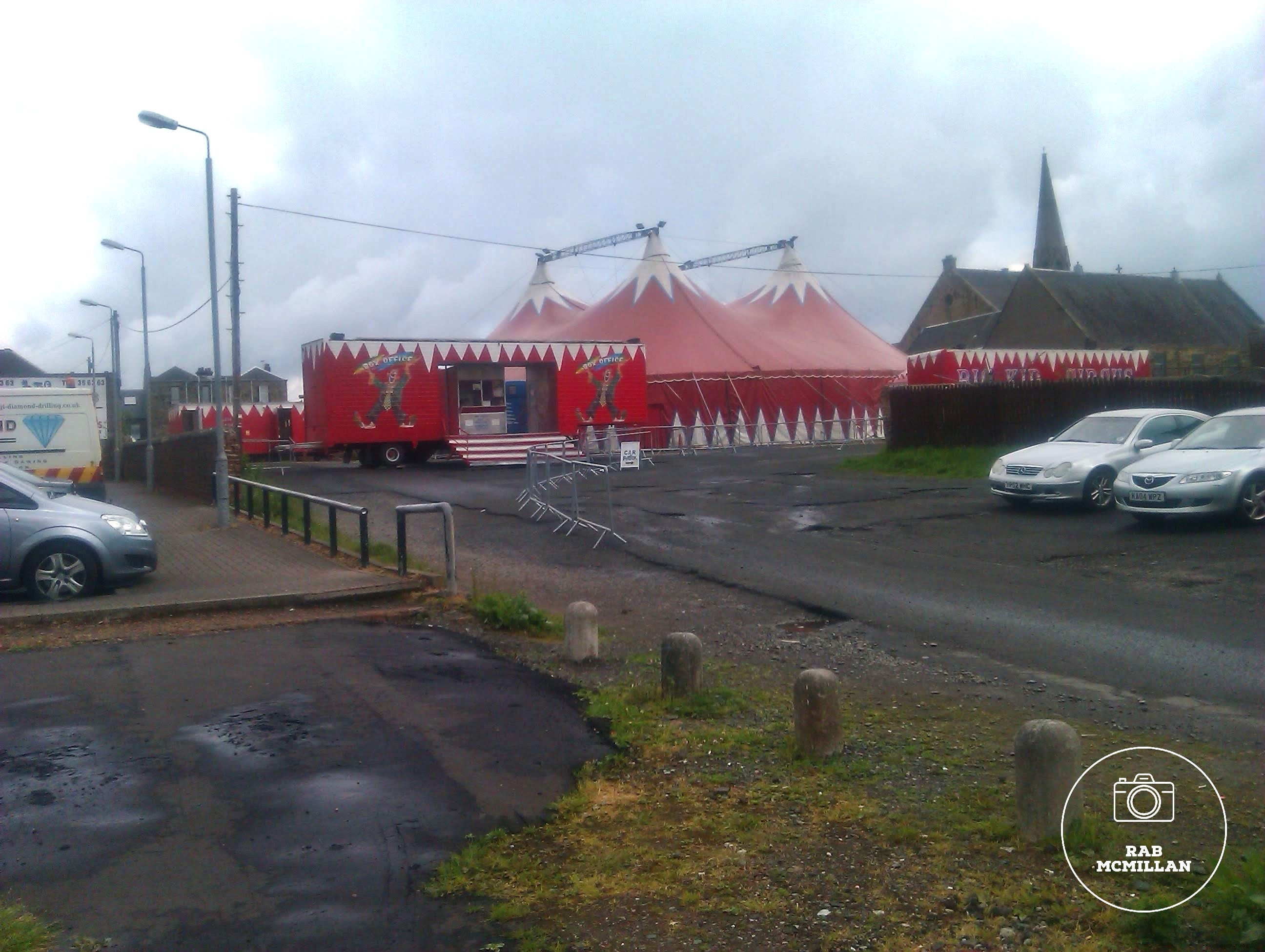 Circus at the old Wishaw Market site, 2012.