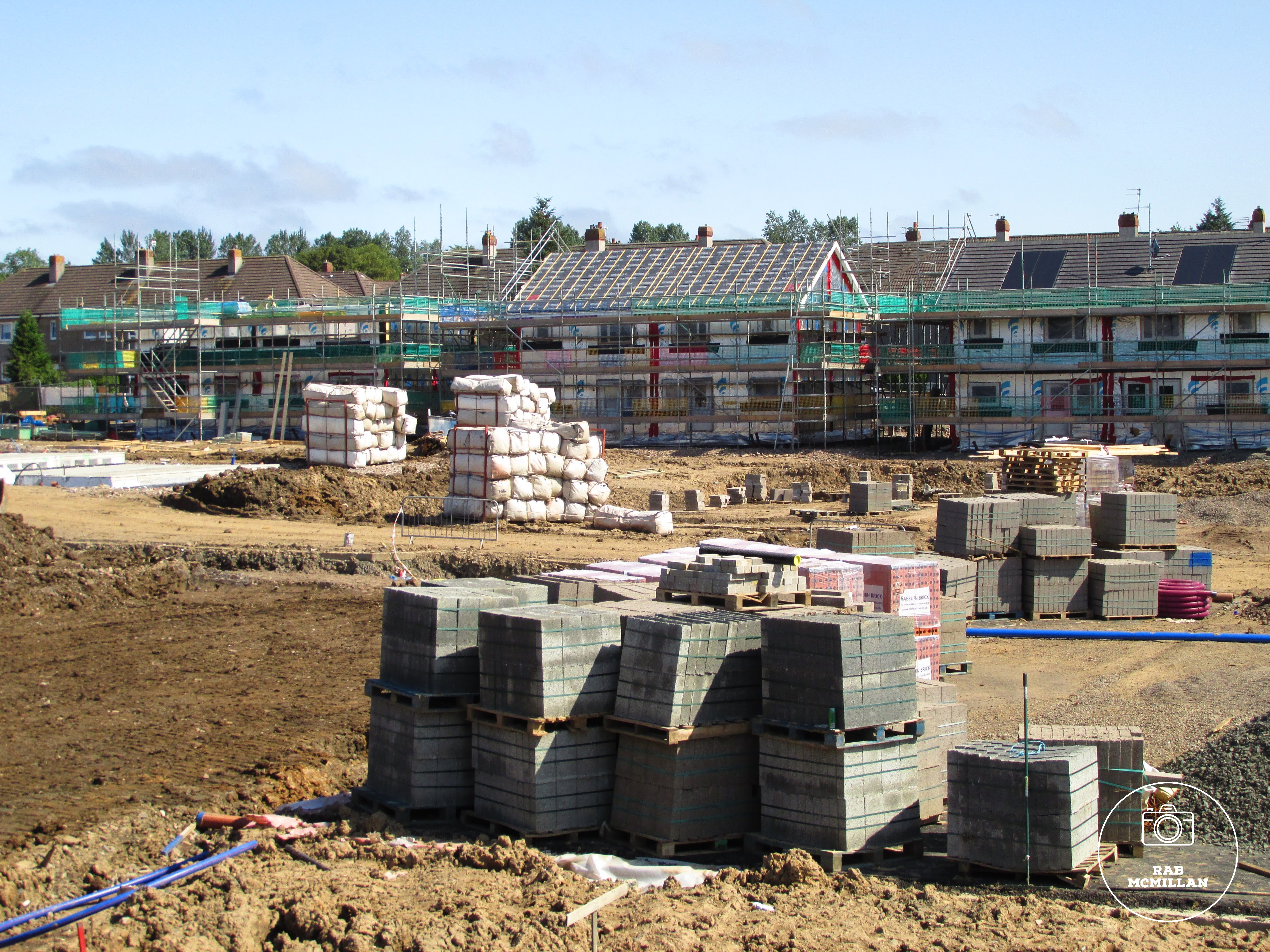 New house's being built at Dimsdale, Wishaw, 2020.