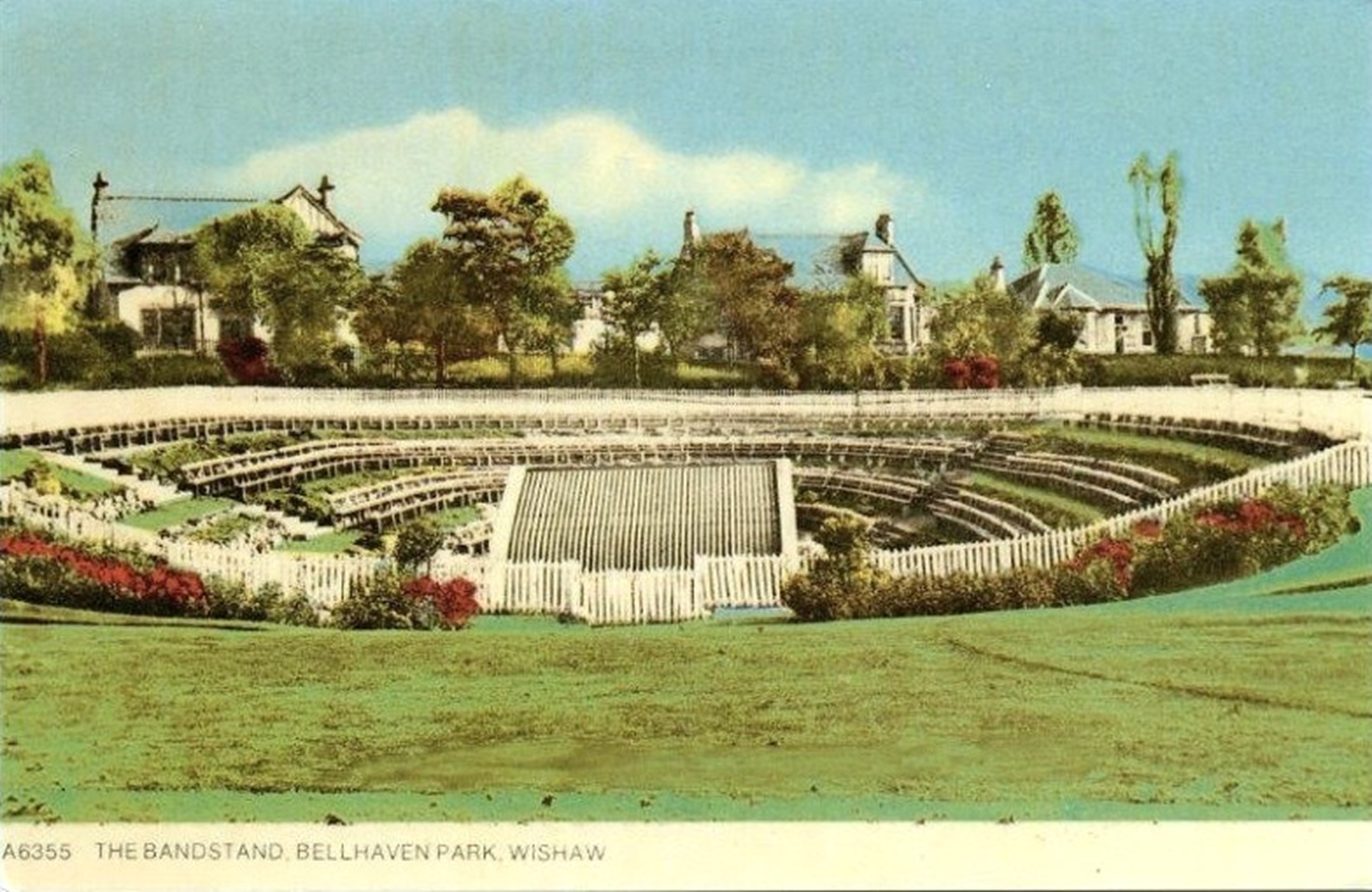 Postcard from the 1970's, The Bandstand, Belhaven Park, Wishaw.