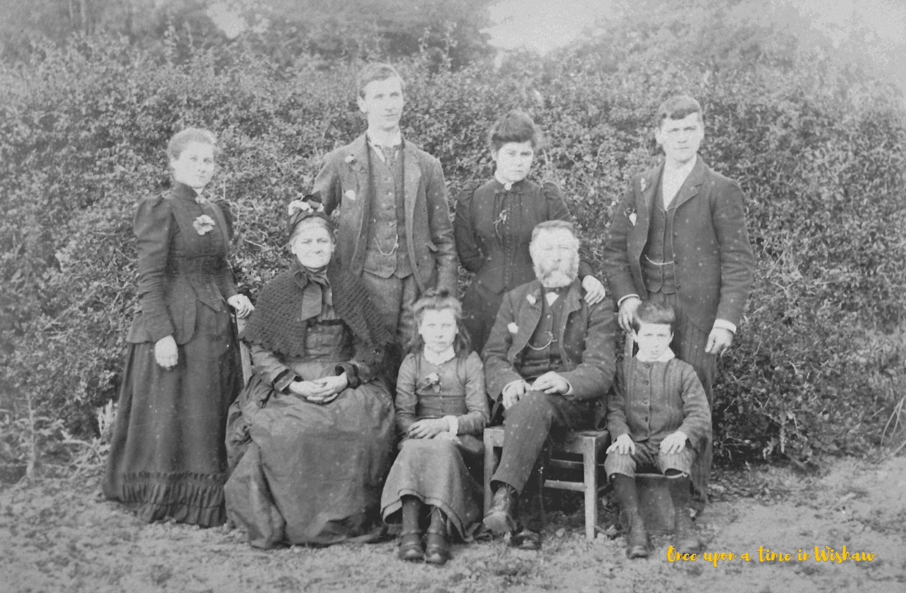 Servants at Wishaw House, home of Lord Belhaven, late 1800's. courtesy of Betty Gray.