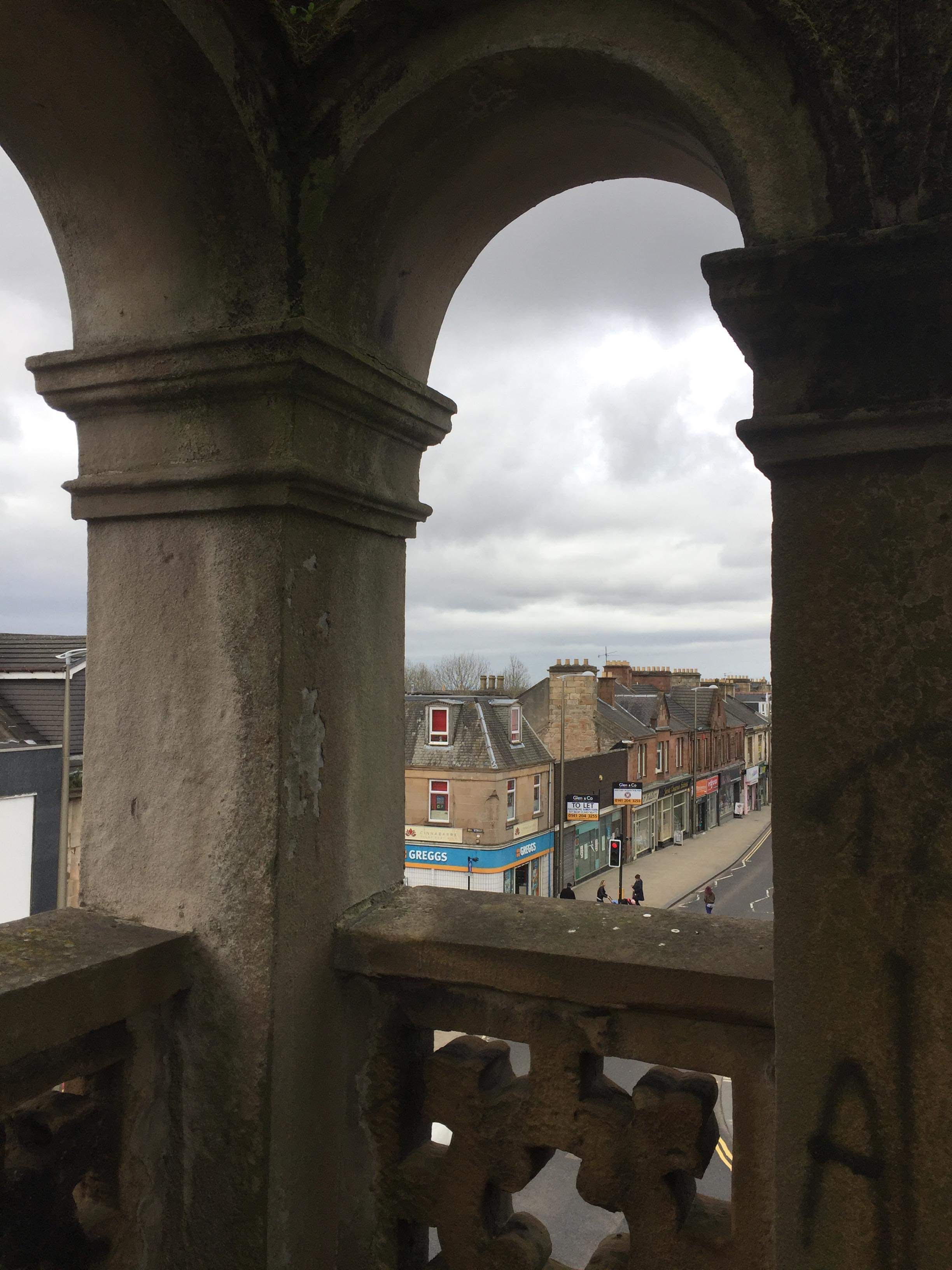 View from the square tower, Coltness Gatehouse, Wishaw. Thanks to Steven McGhee for photo.